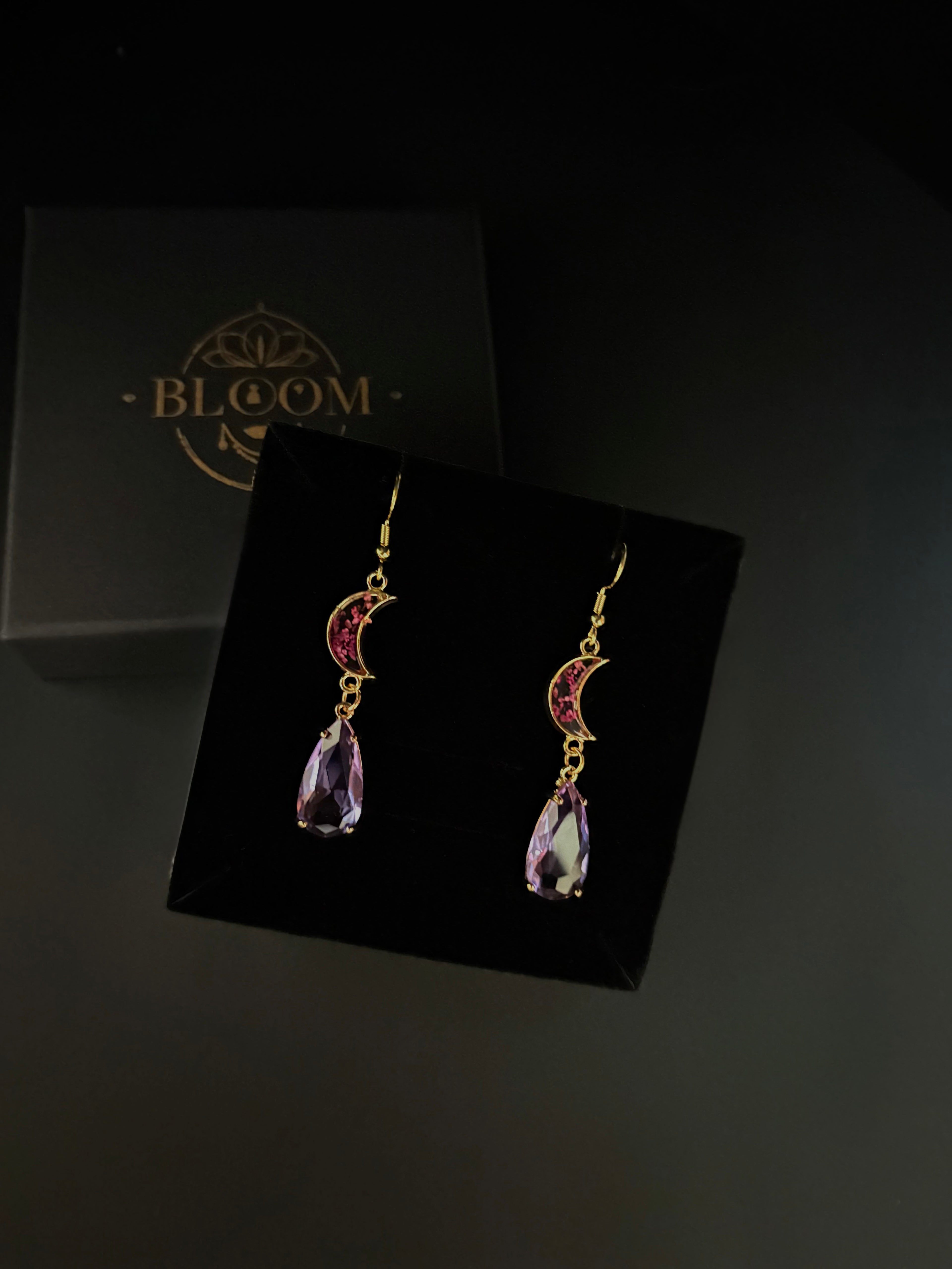 Celestial Amethyst Drop Earrings
