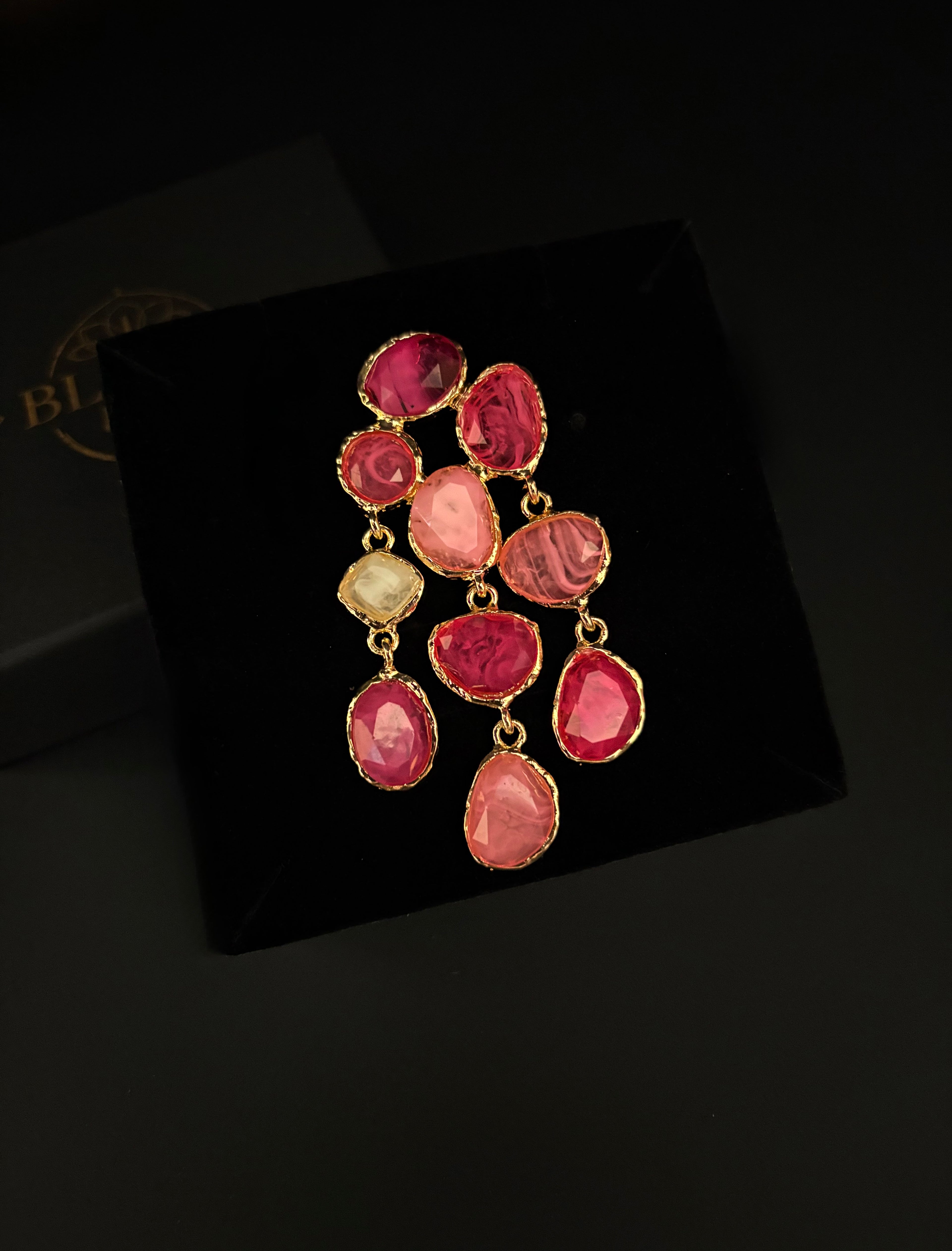 Crimson Cascade Earrings