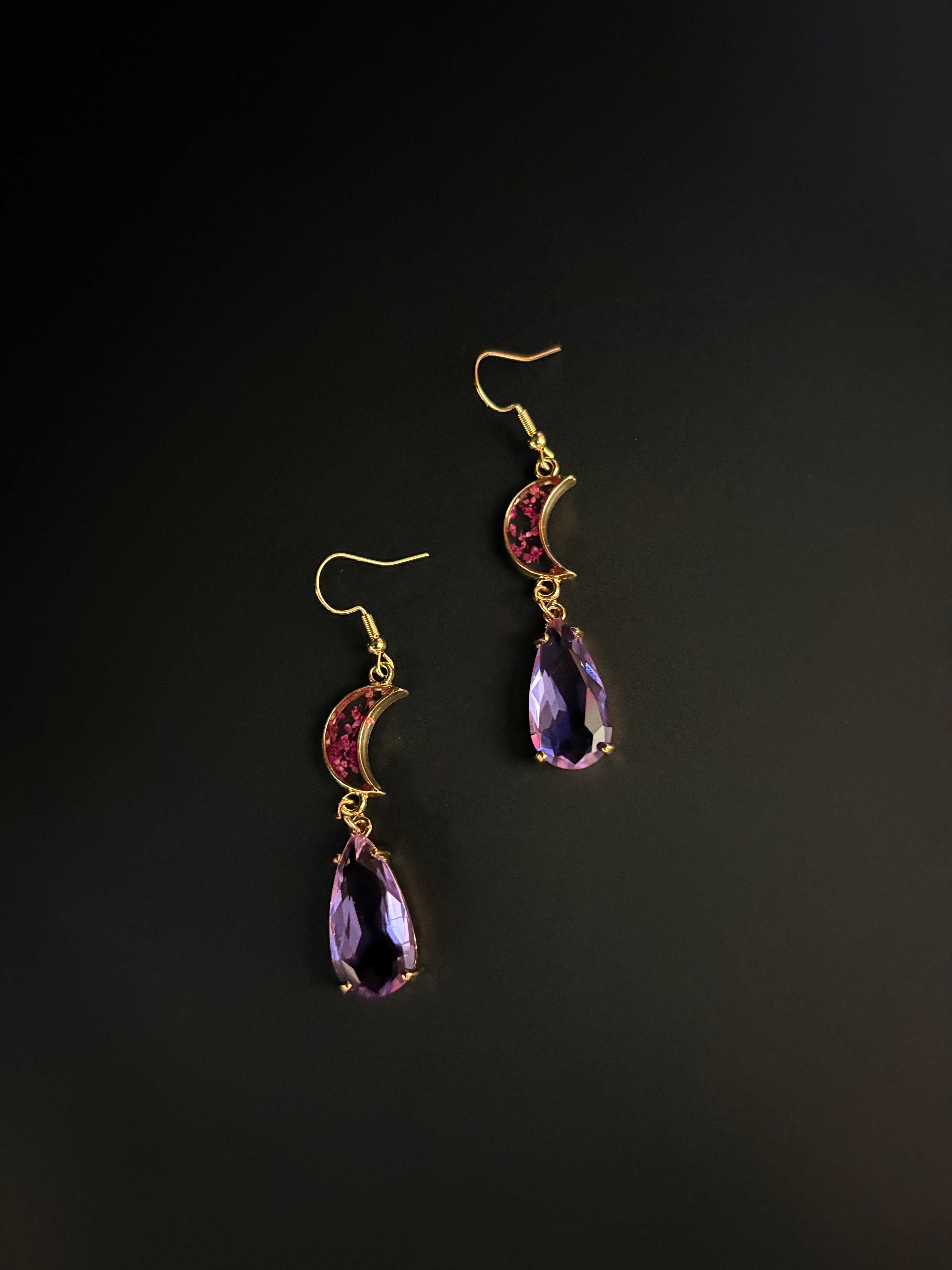 Celestial Amethyst Drop Earrings