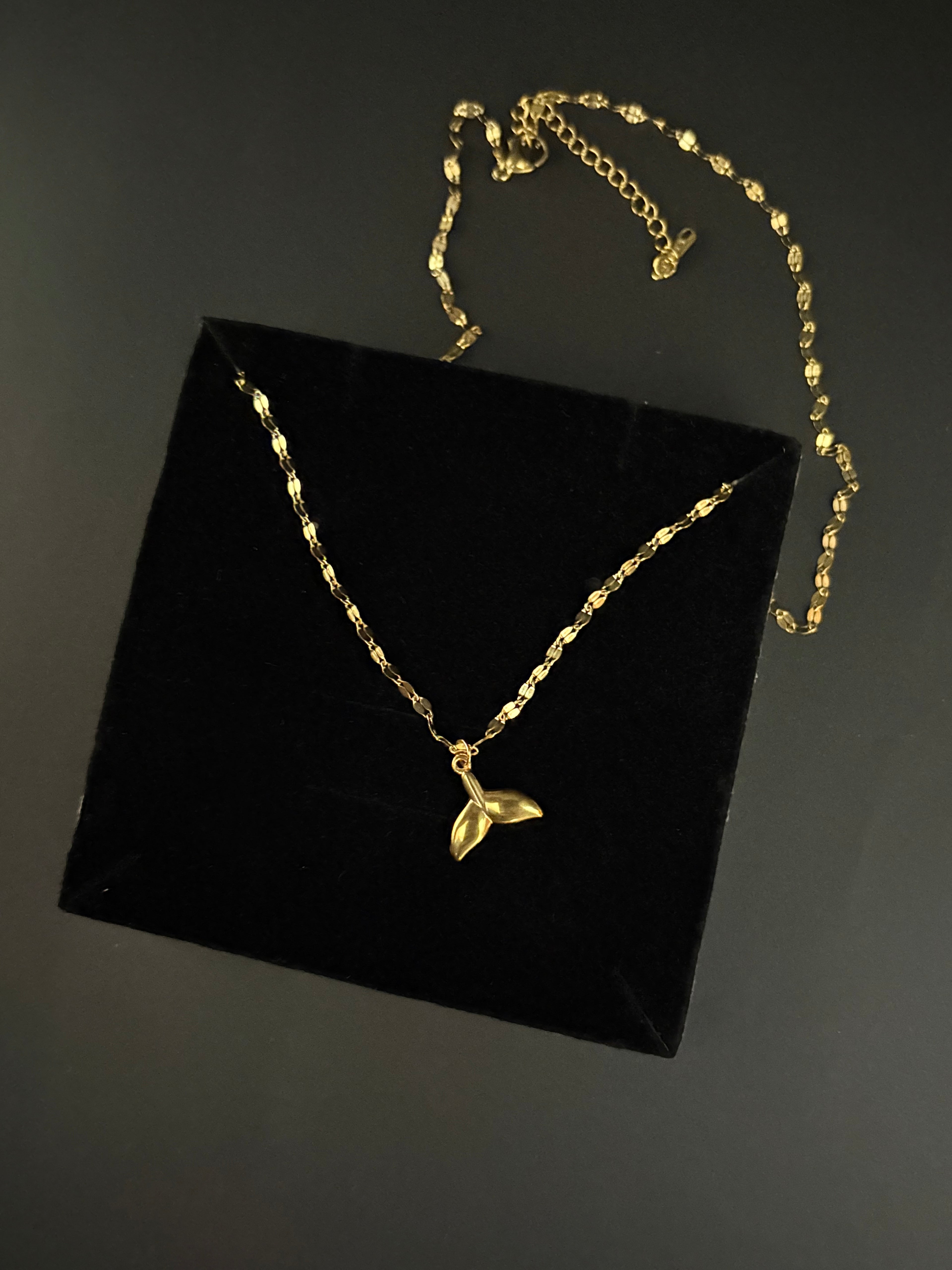 Mermaid Tail Gold Necklace
