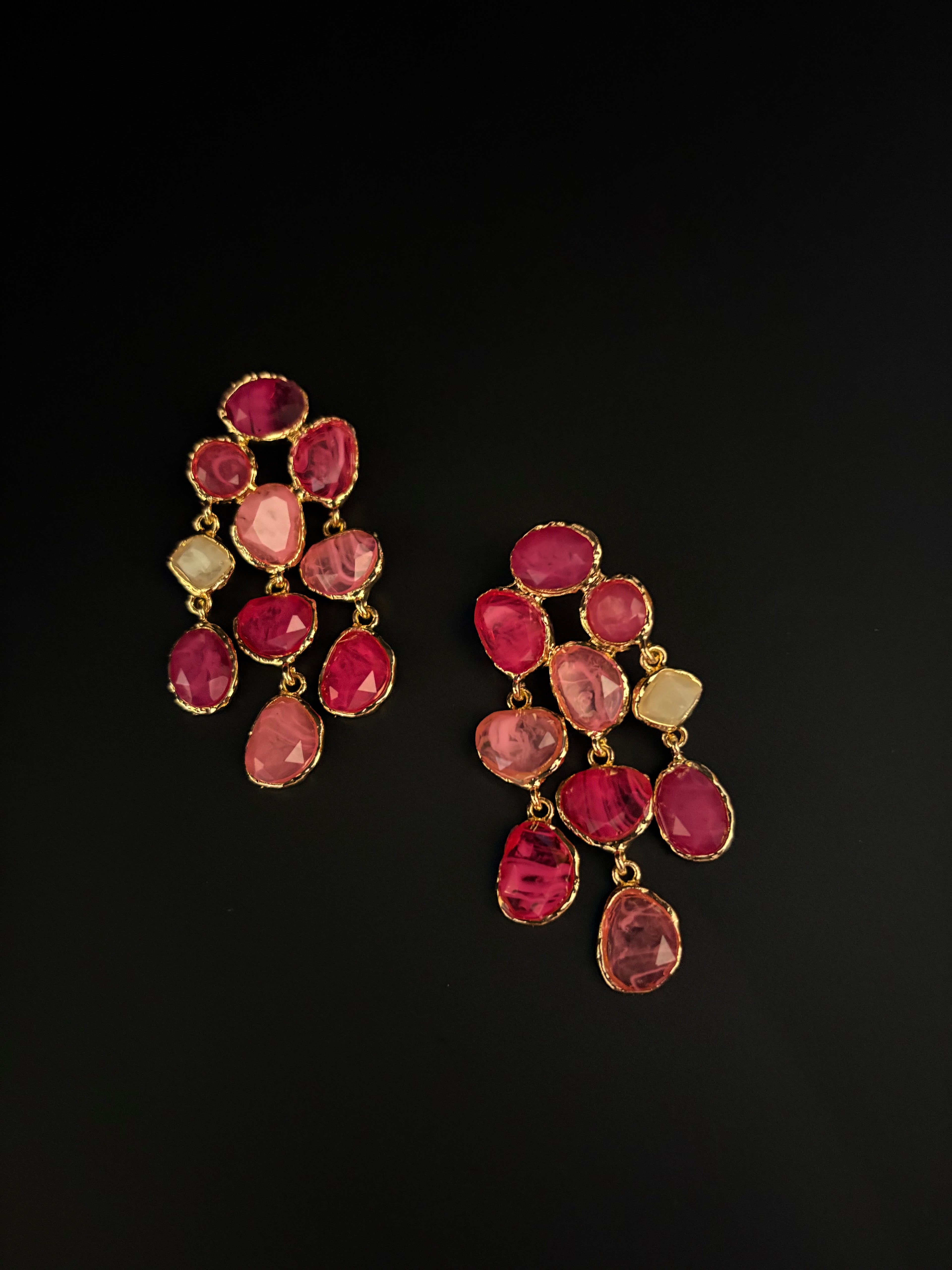 Crimson Cascade Earrings