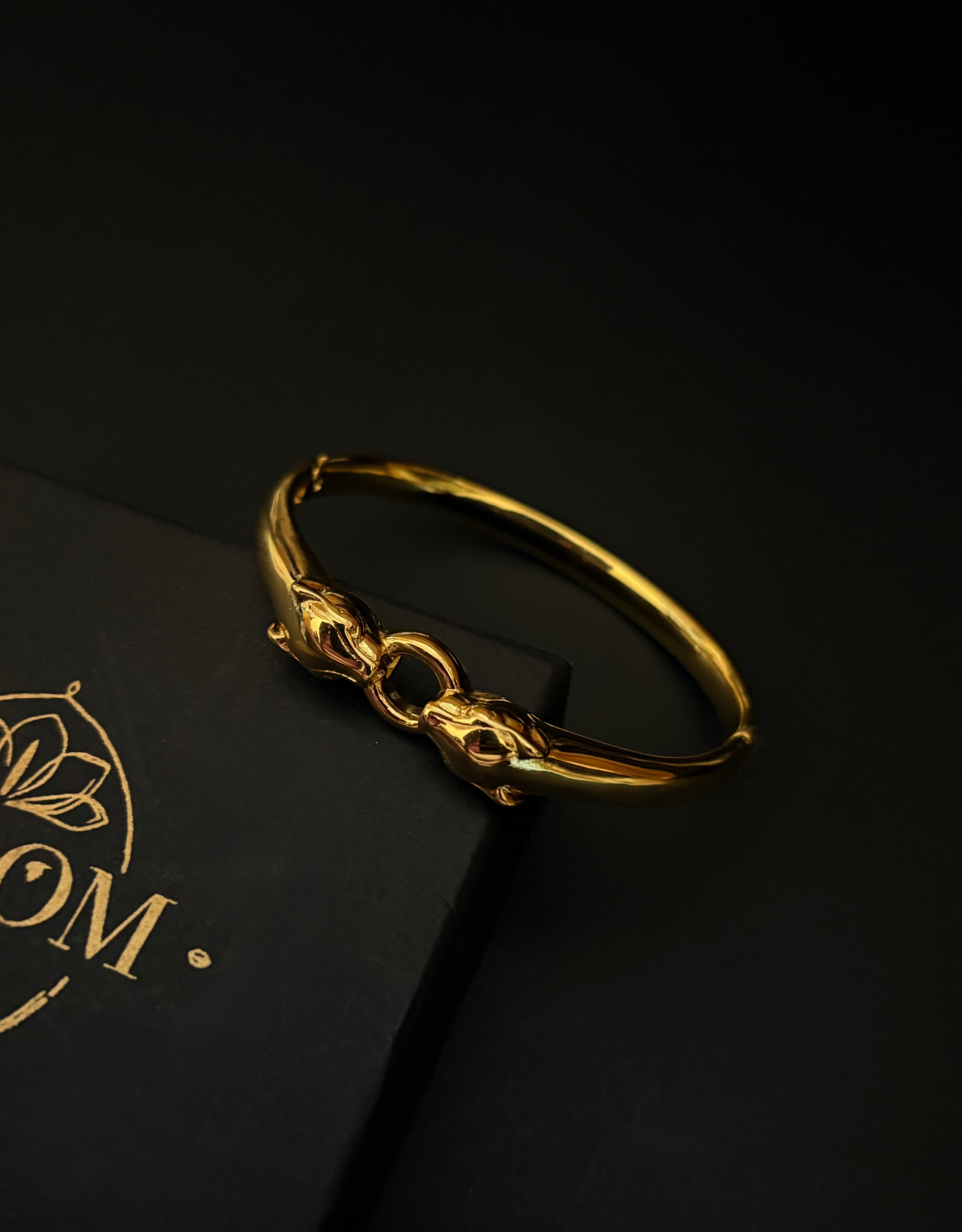 Twin Head Gold Bracelet