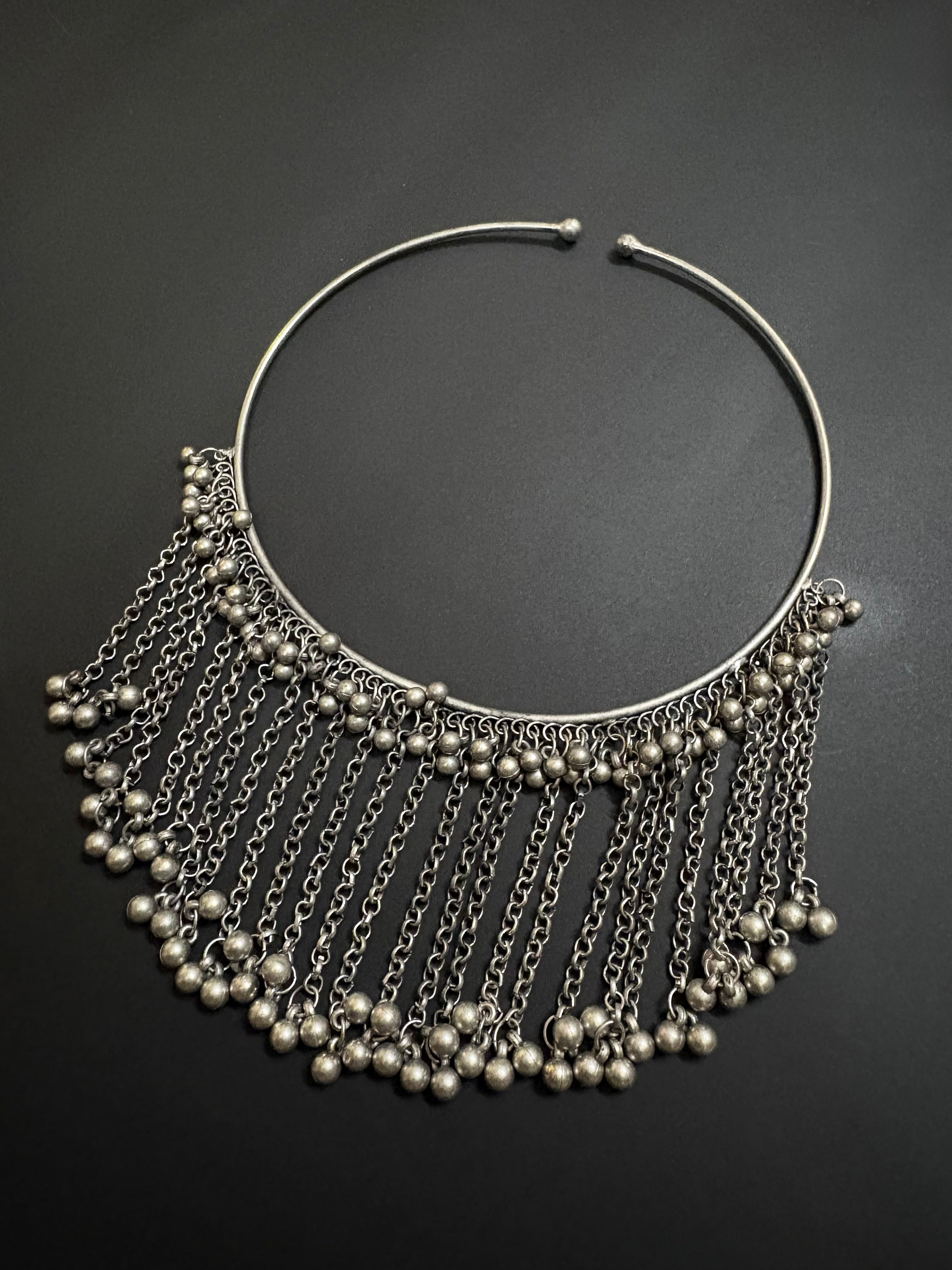 Boho Style Ring Choker with Dangler Earring