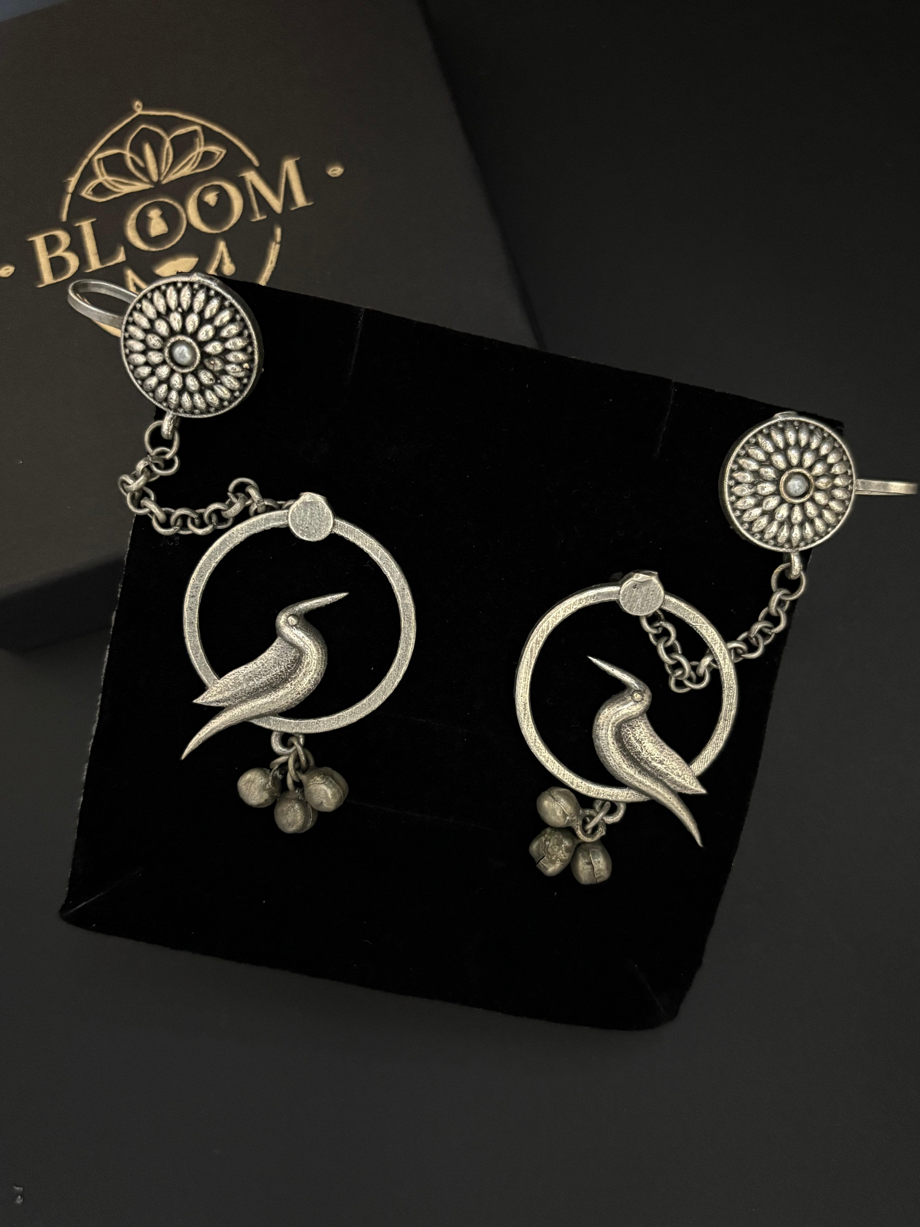 Antique Bird Design with Earring Cuff