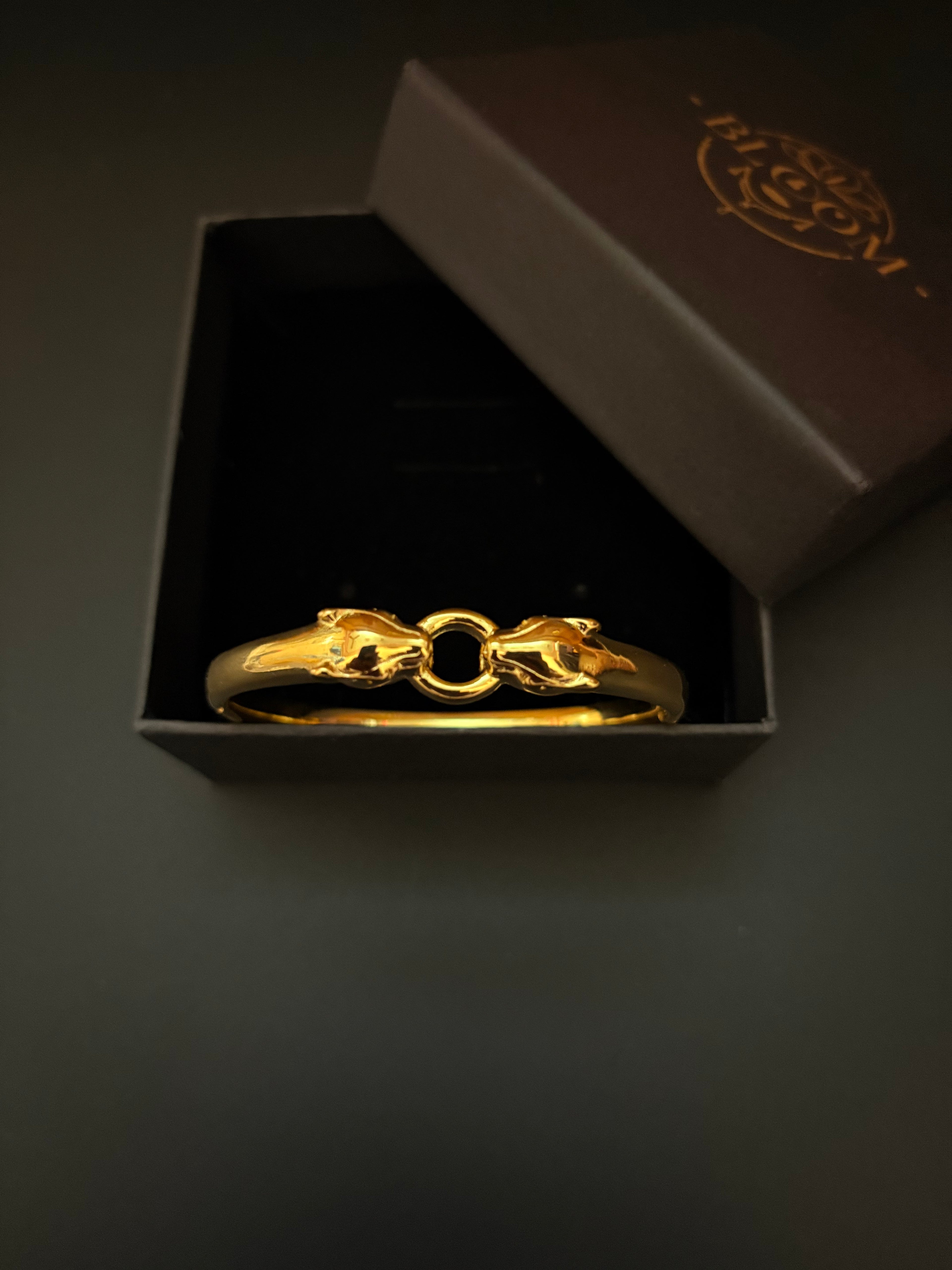 Twin Head Gold Bracelet