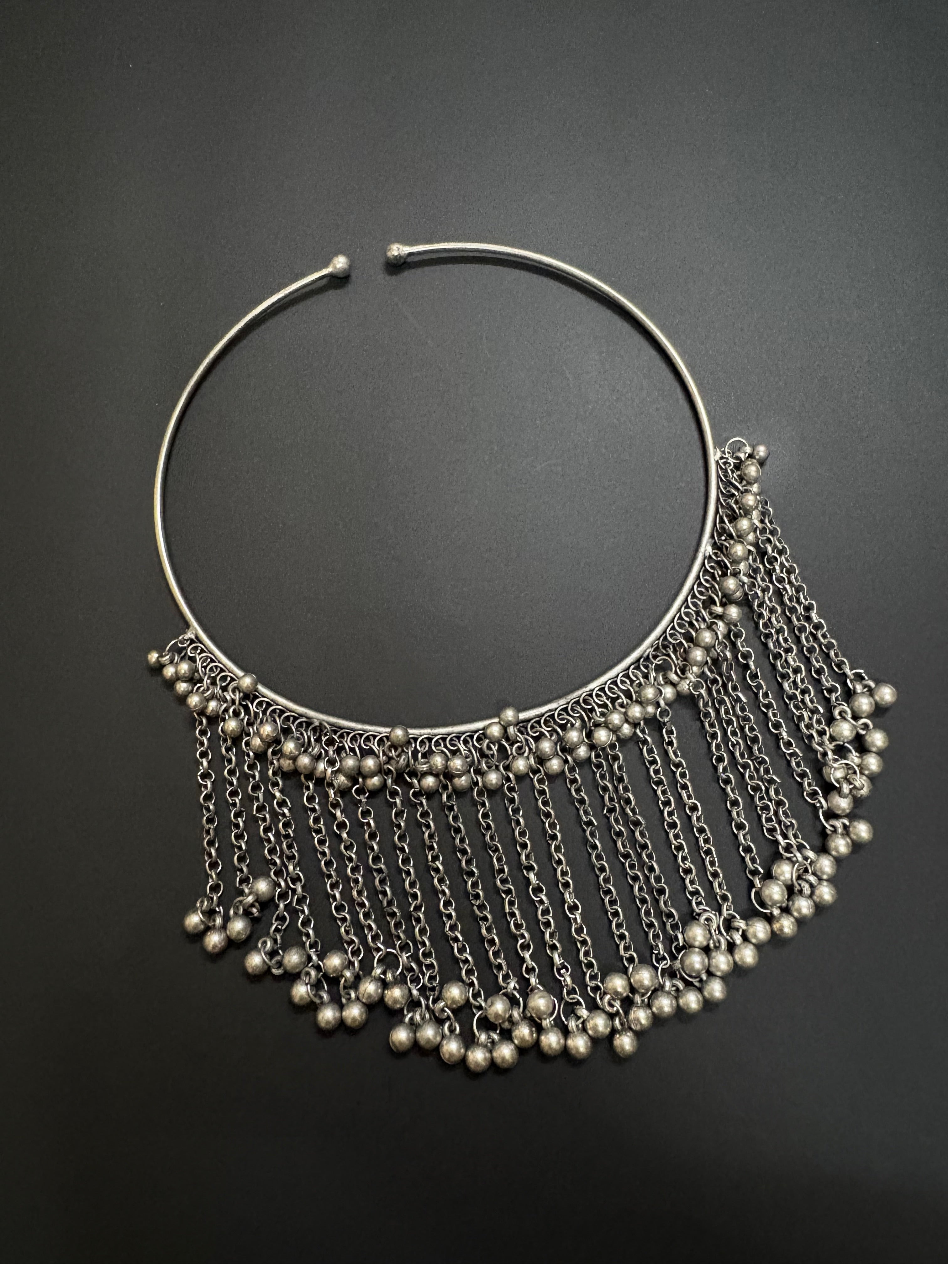 Boho Style Ring Choker with Dangler Earring