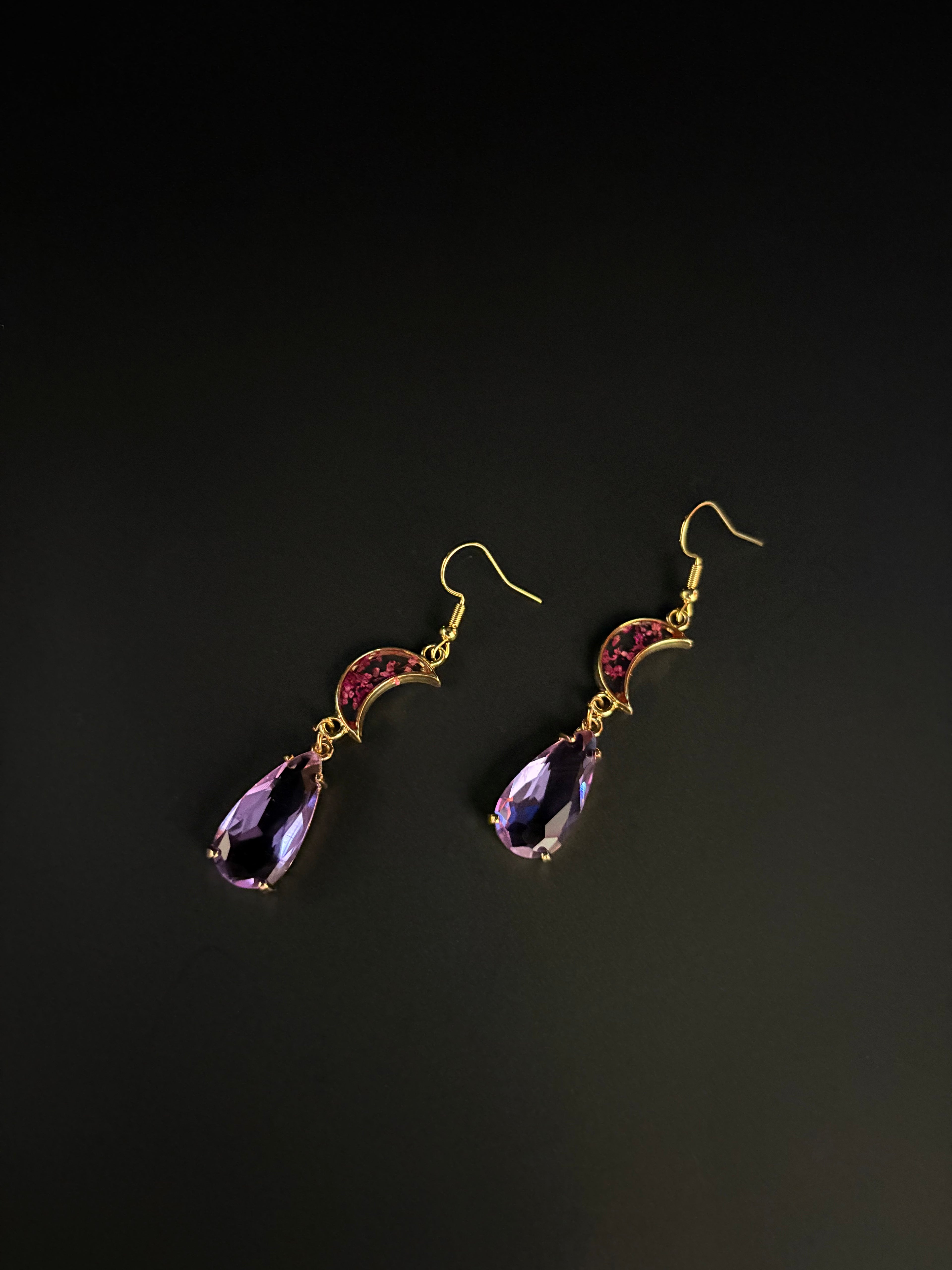 Celestial Amethyst Drop Earrings