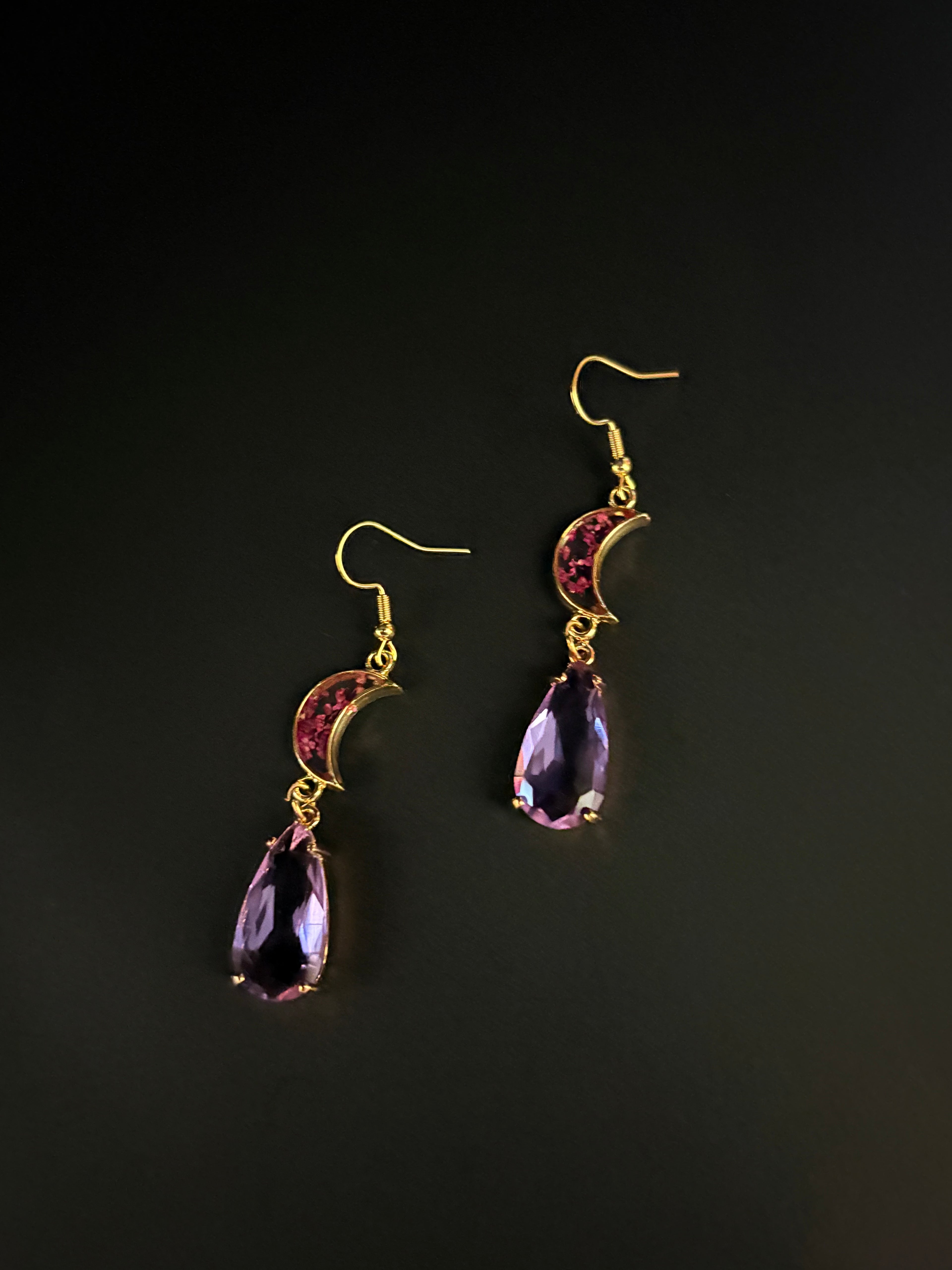 Celestial Amethyst Drop Earrings