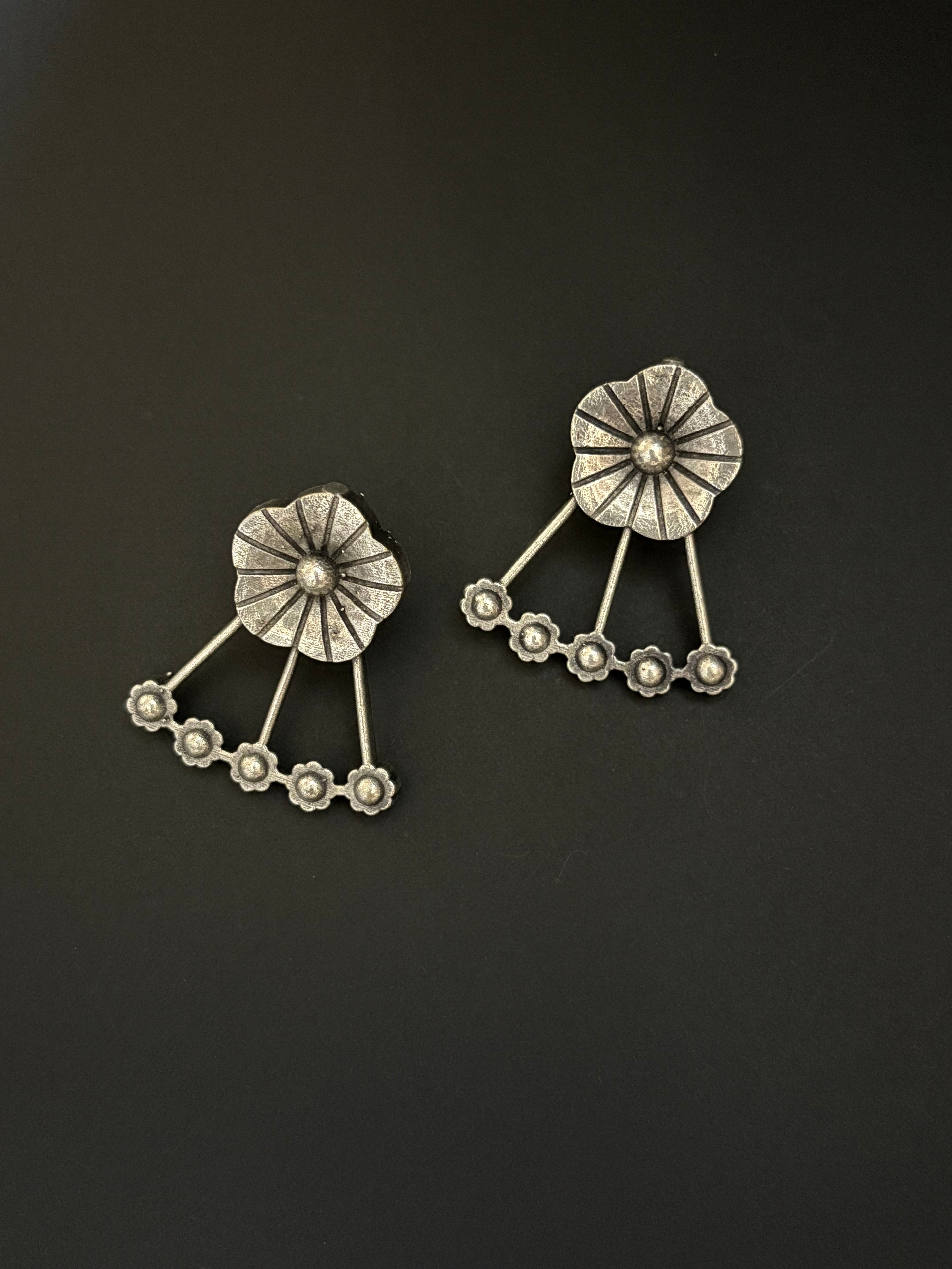 Antique Floral Dangler Earrings