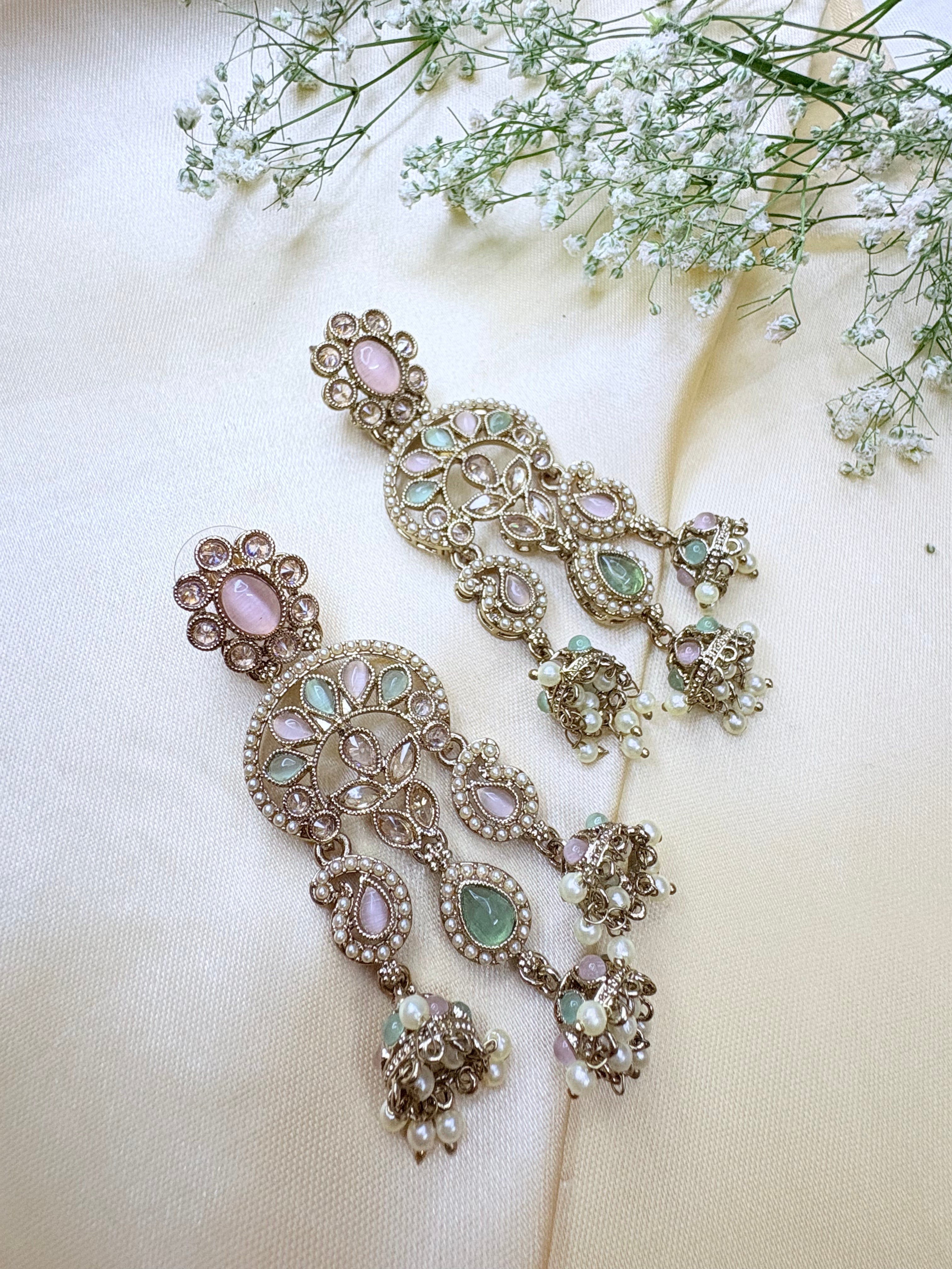 Polki Pearl Jhumka Collection Bloom