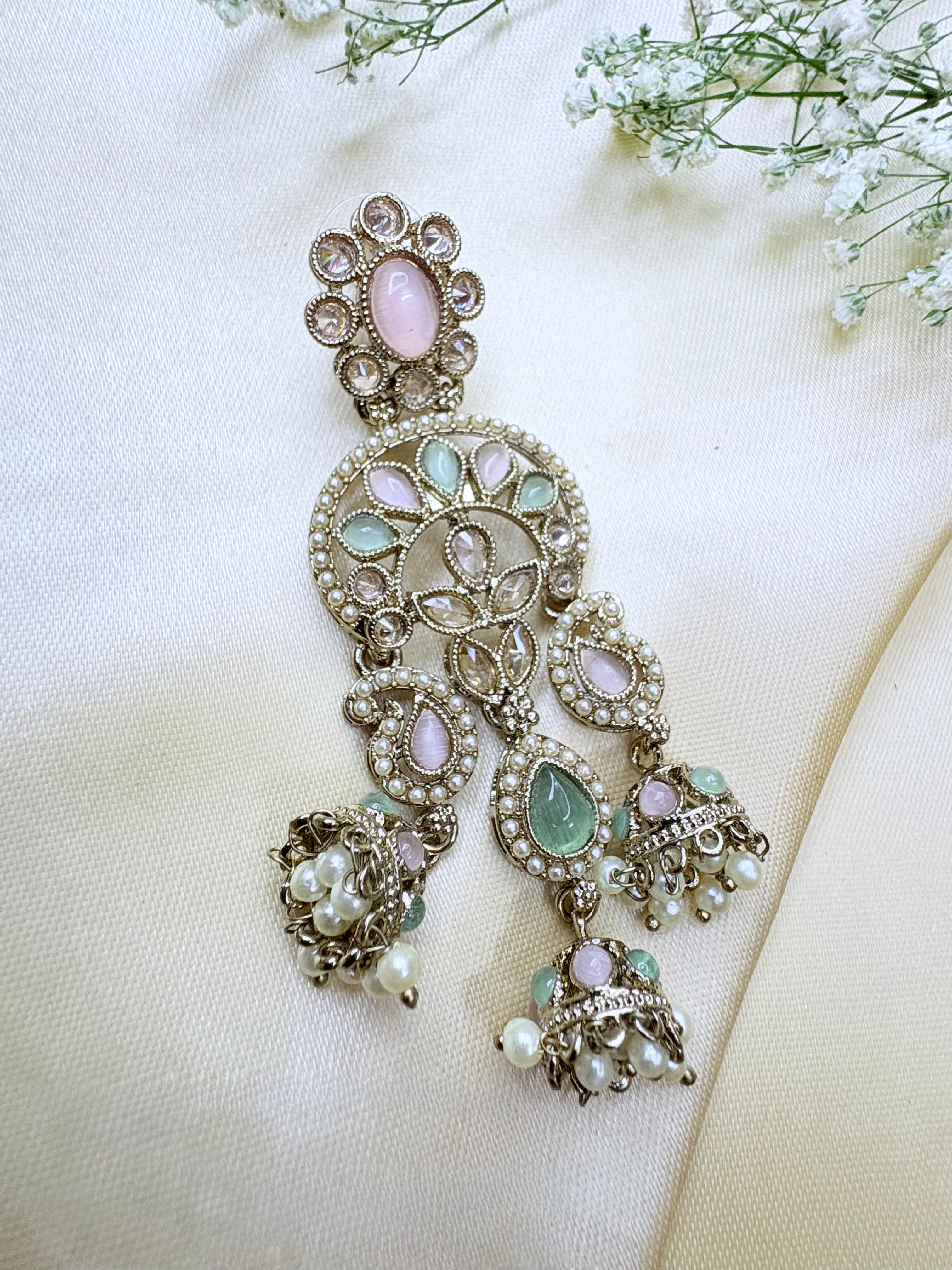 Polki Pearl Jhumka Collection Bloom