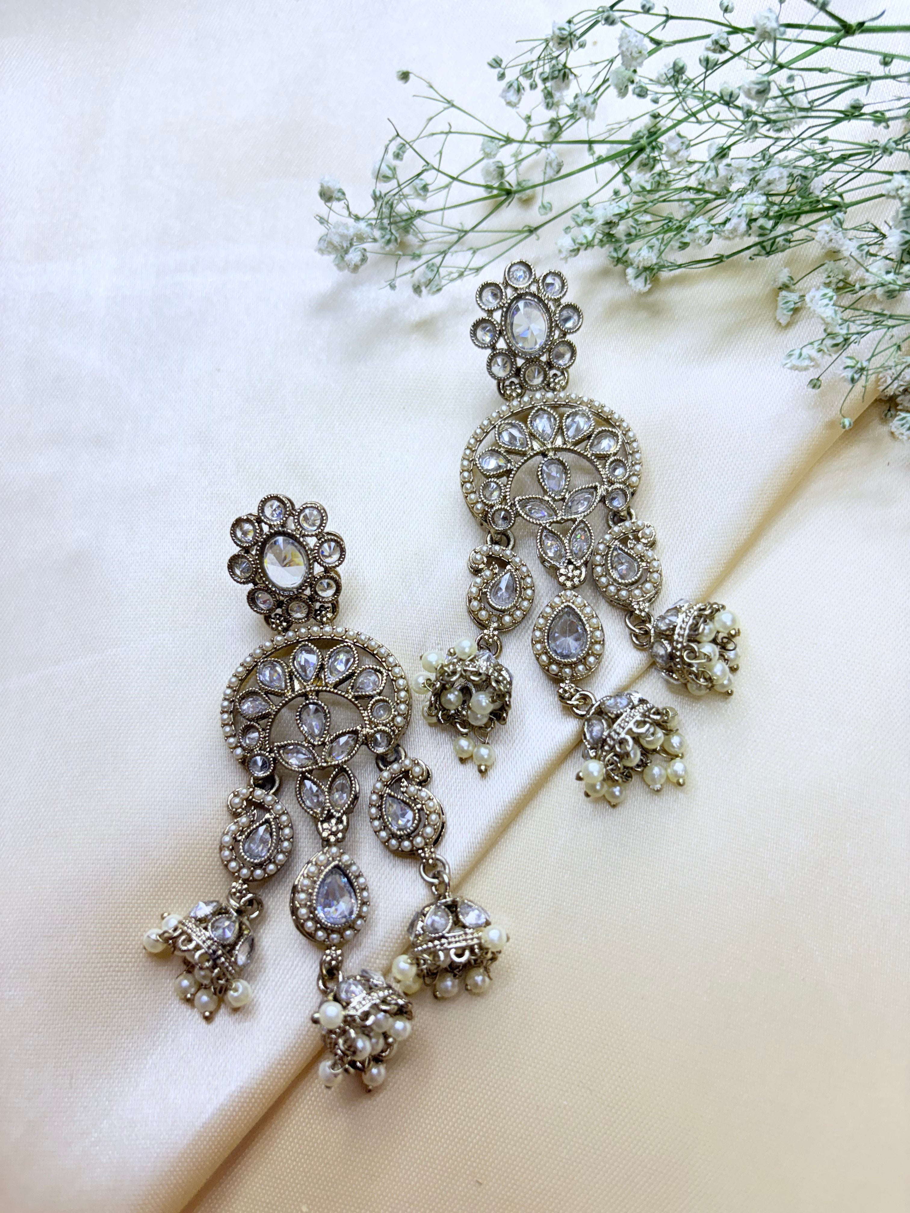 Polki Pearl Jhumka Collection Bloom