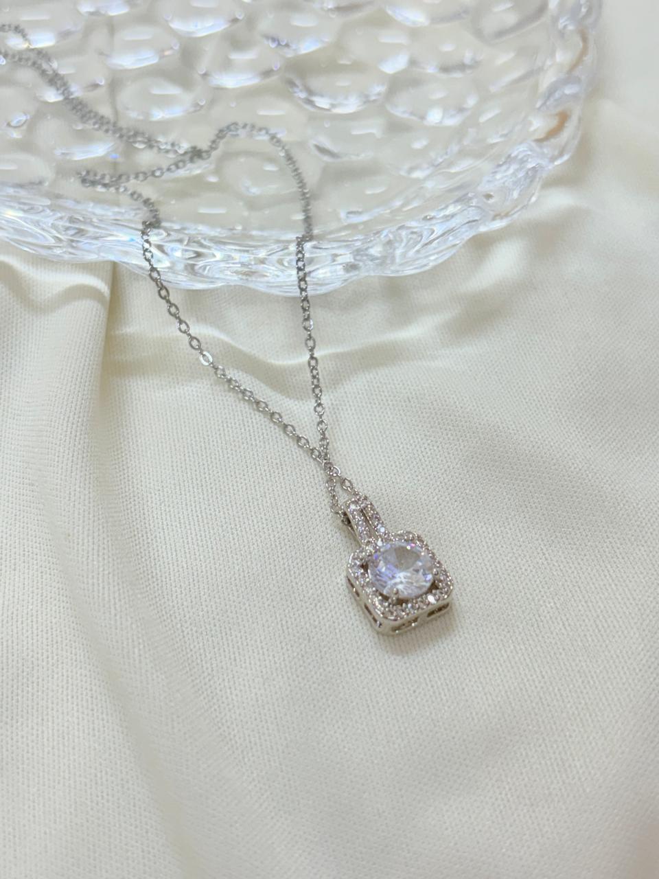 Titanium Steel Square Shape Neckpiece - Bloom