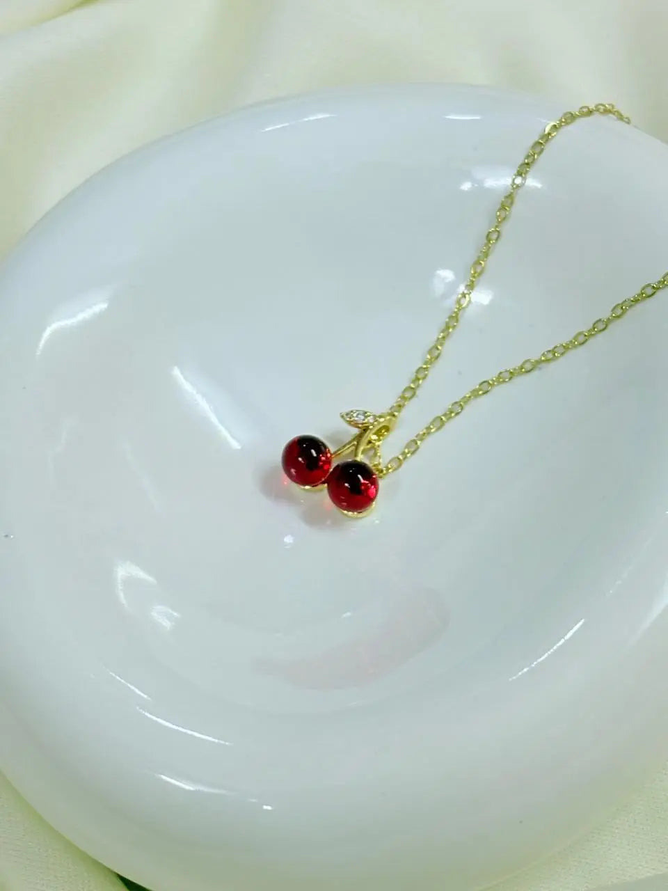 Cherry Pop Gold Plated Neckpiece - Bloom