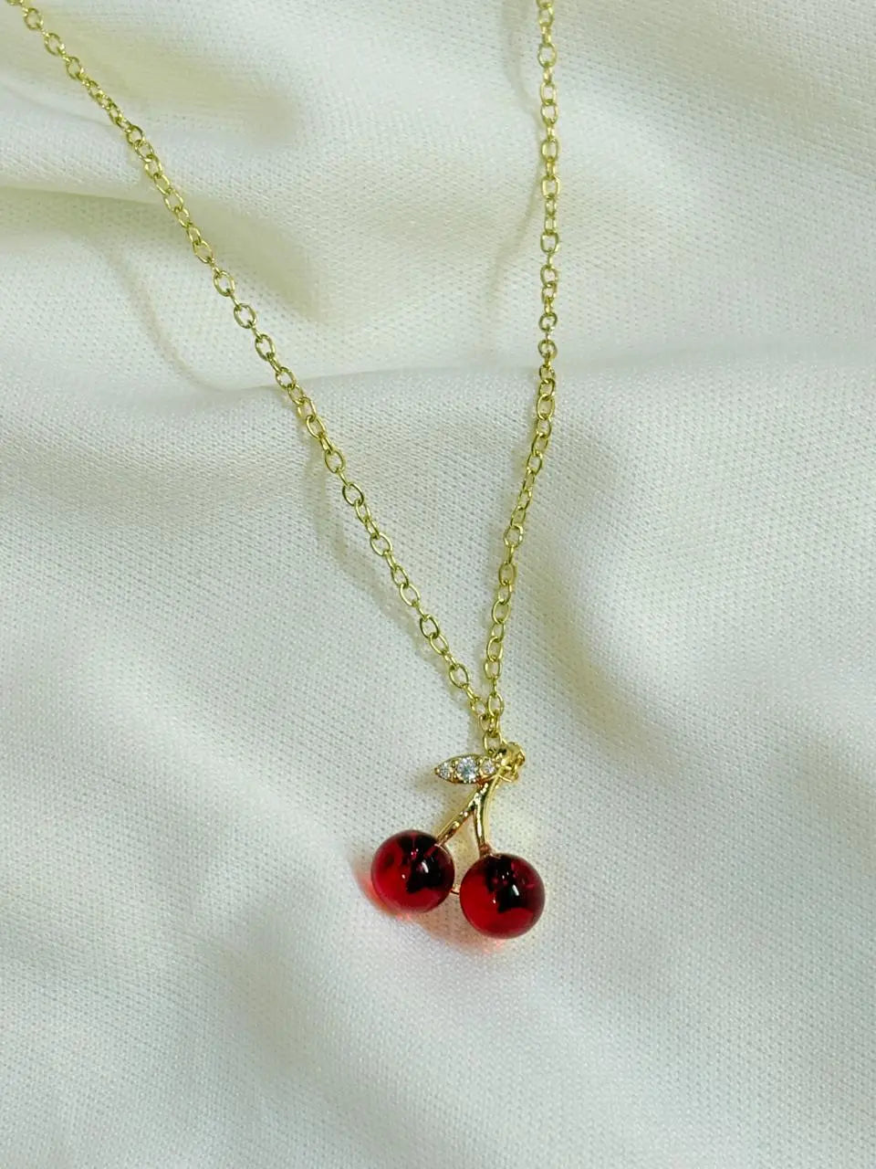 Cherry Pop Gold Plated Neckpiece - Bloom