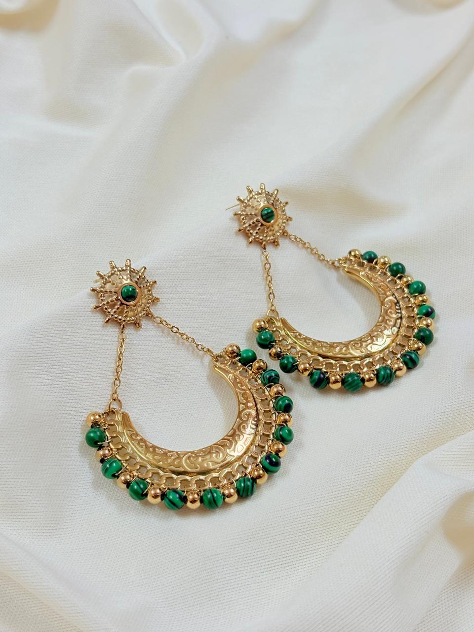 Gold Plated Heer Bali Earrings - Bloom