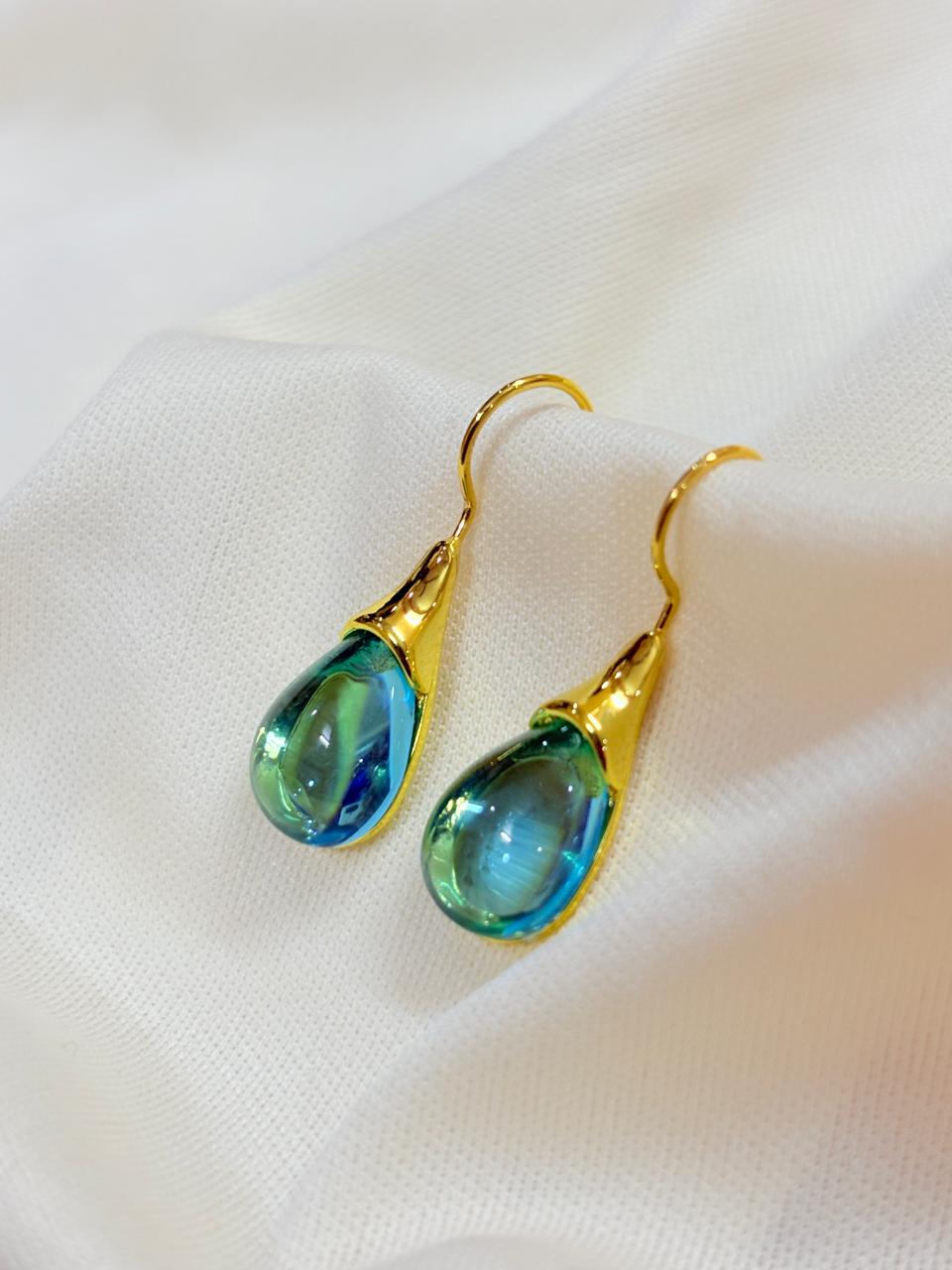Oceanic Blue Drop Earrings - Bloom