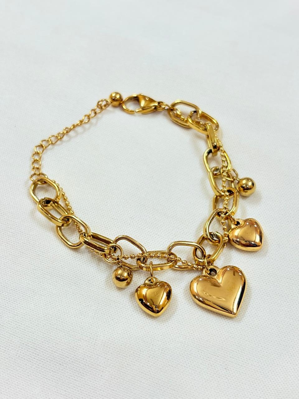 Heart Charm Bracelet - Bloom