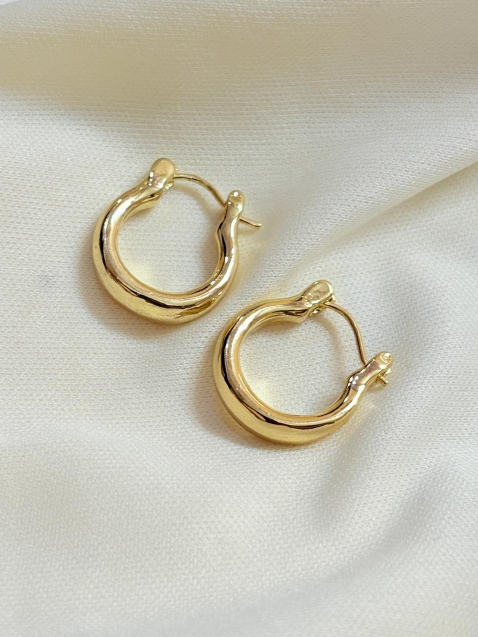 Gold Plated Sun Hoops Earring - Bloom