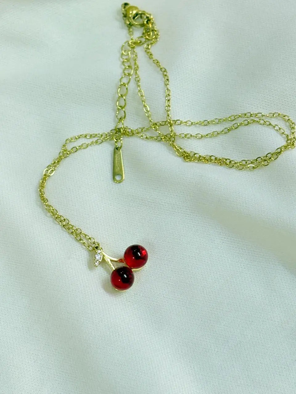Cherry Pop Gold Plated Neckpiece - Bloom