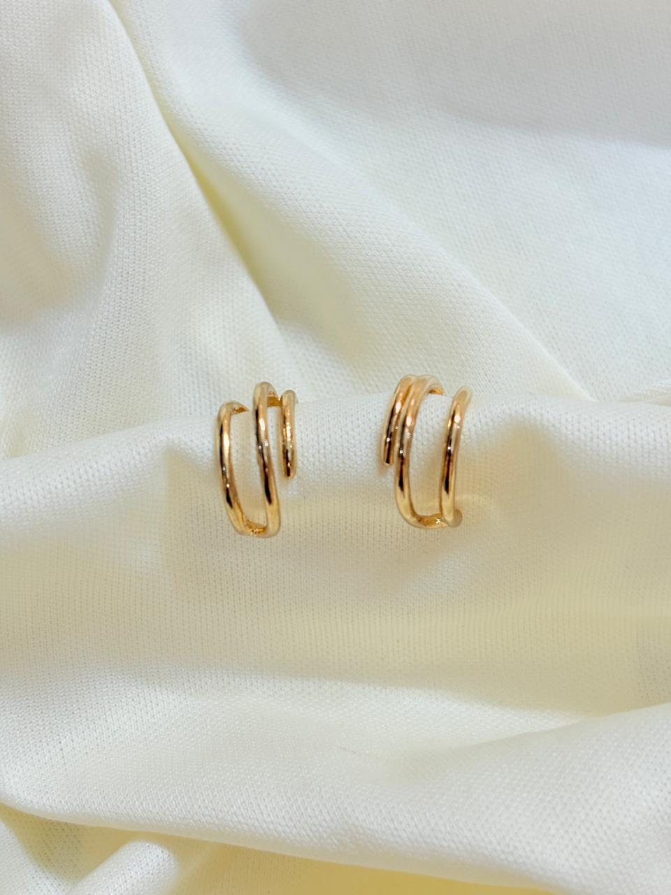 Gold Plated Twist Hoops Earrings - Bloom