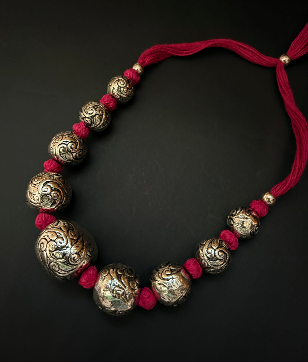 Indira Oxidised Necklace