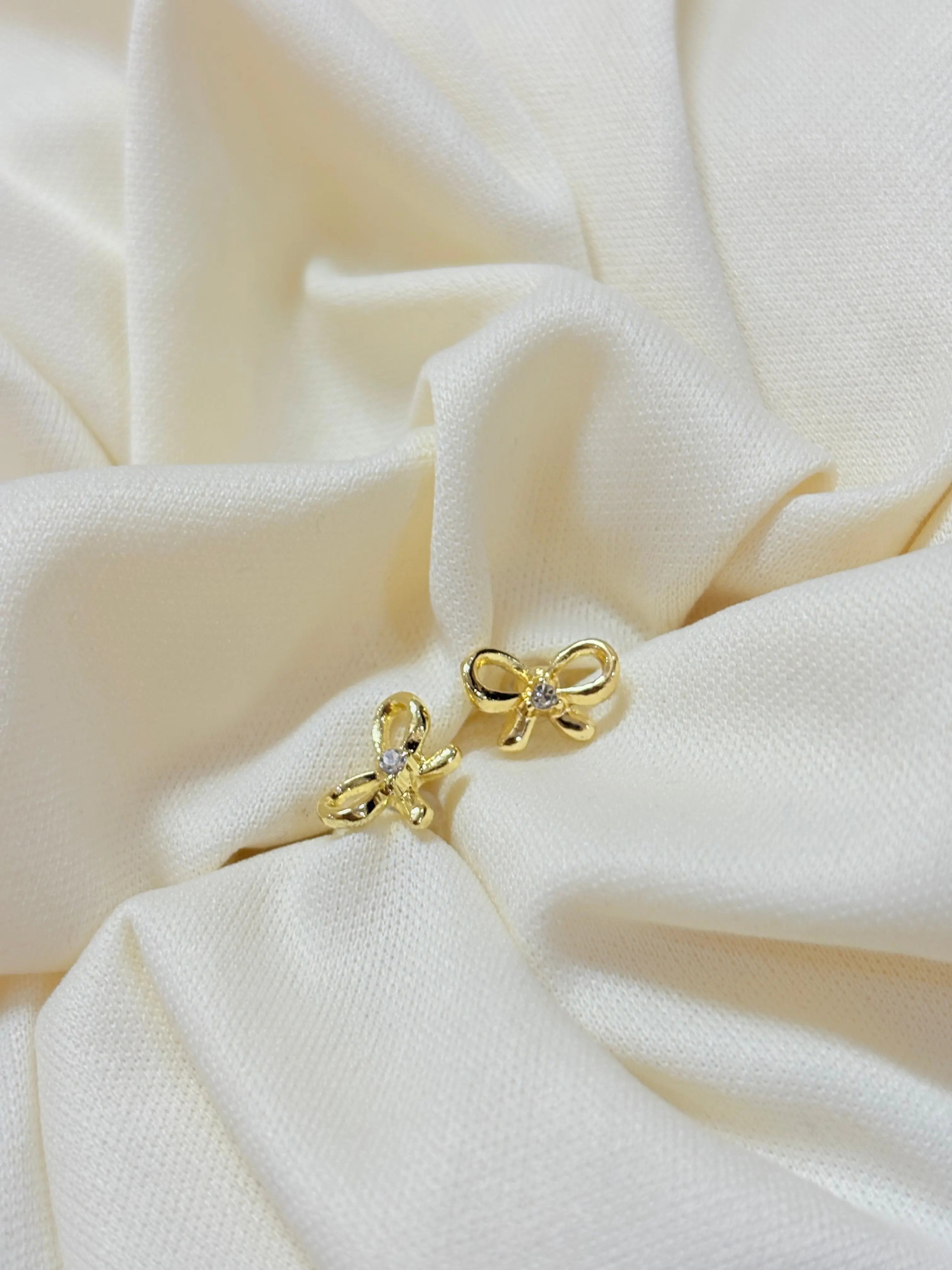 Mini Bow Ear Studs - Bloom