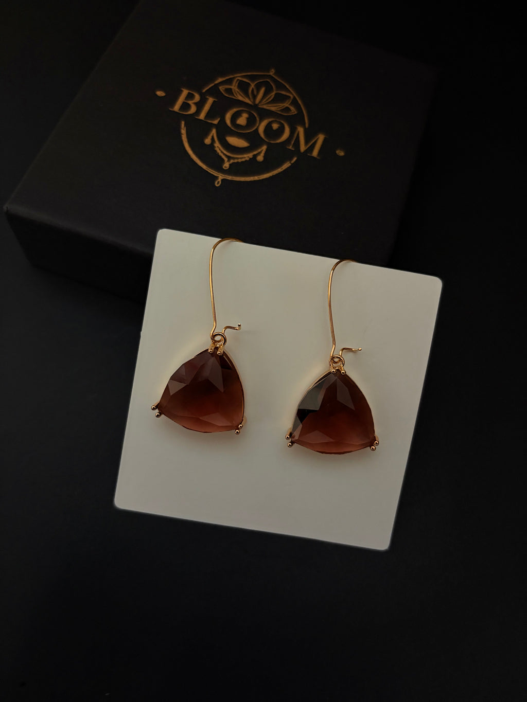 Blood Red Dangle Earrings