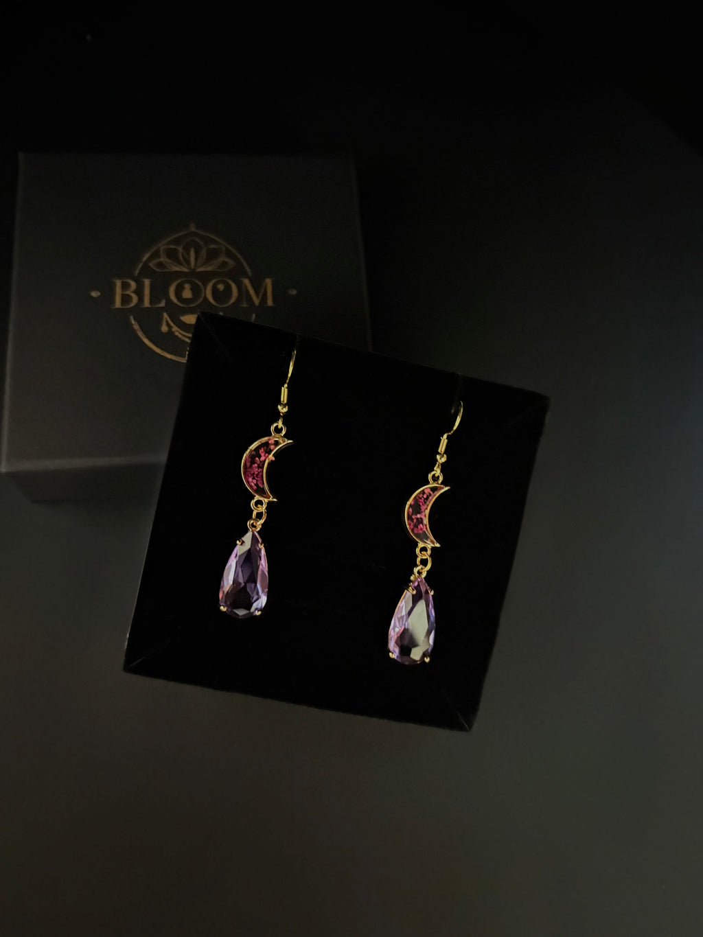 Celestial Amethyst Drop Earrings