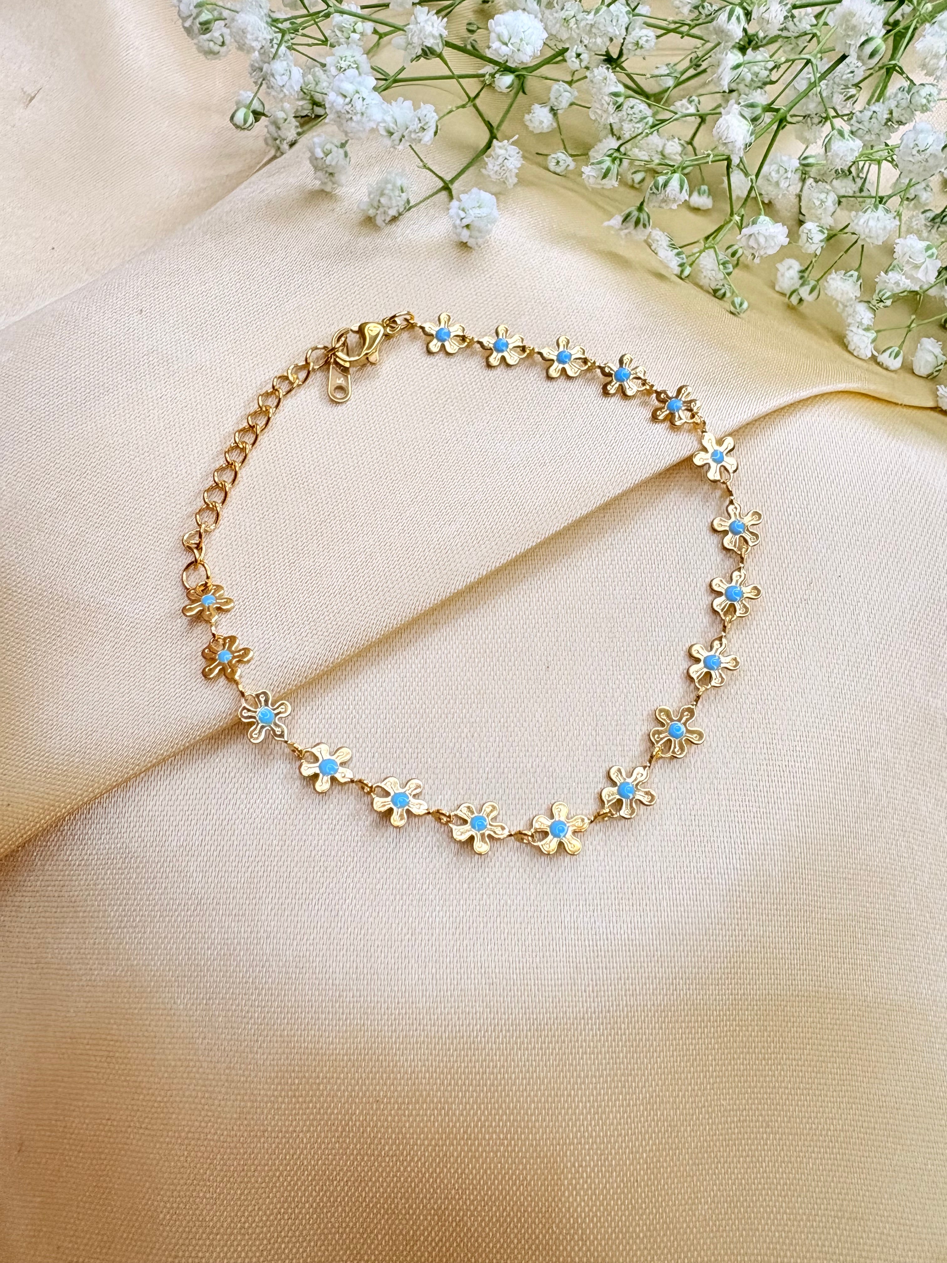 Dainty Floral Gold Bracelet