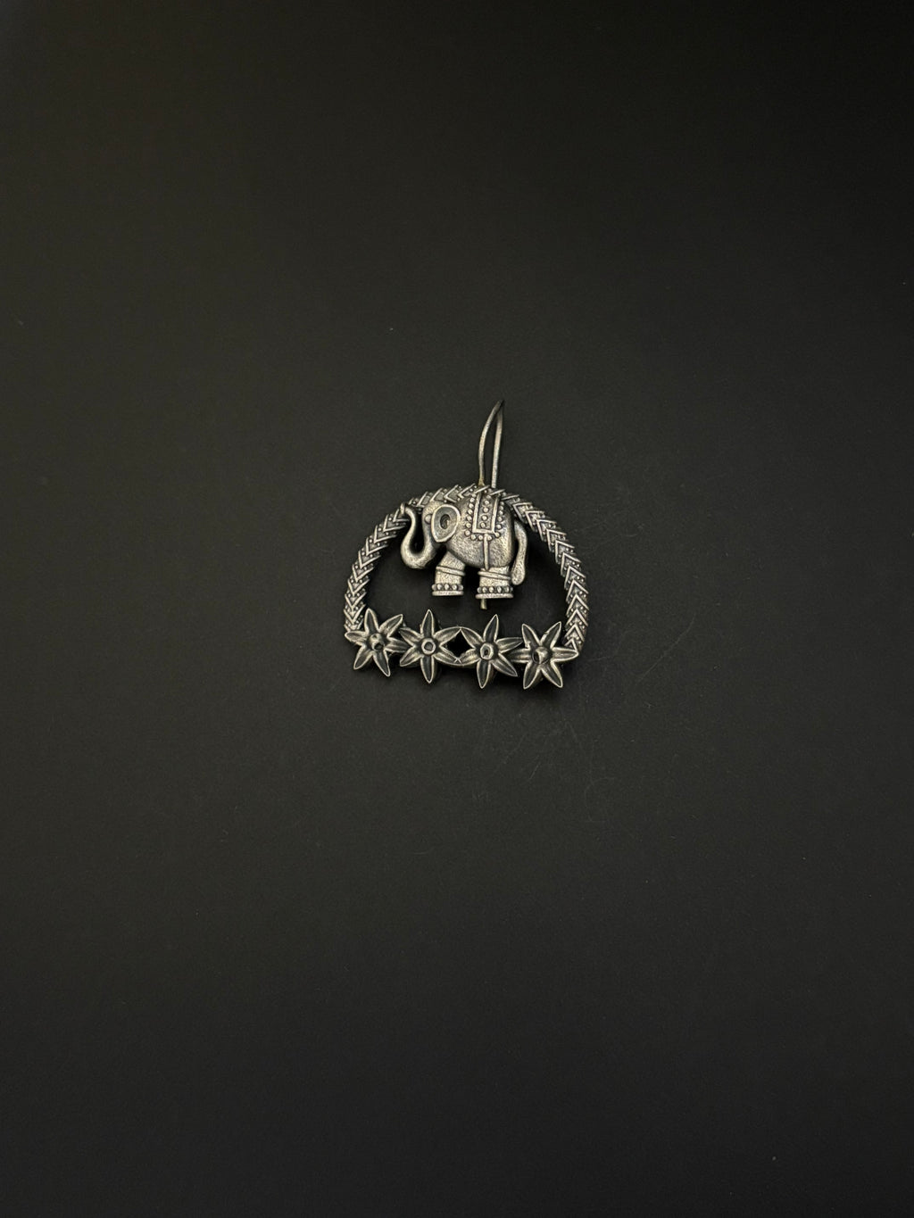 Cute Silver Elephant Motif Earrings