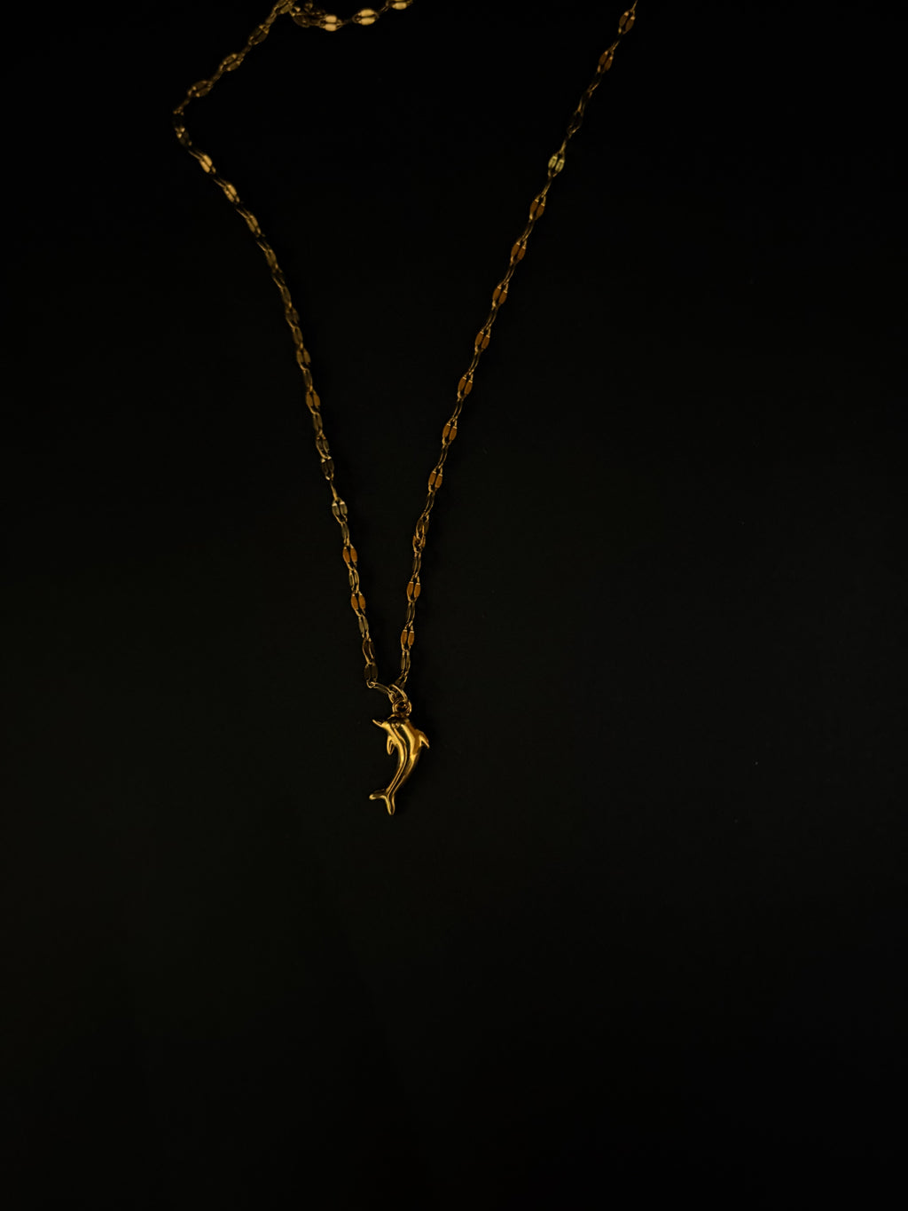 Minimalist Gold Dolphin Chain