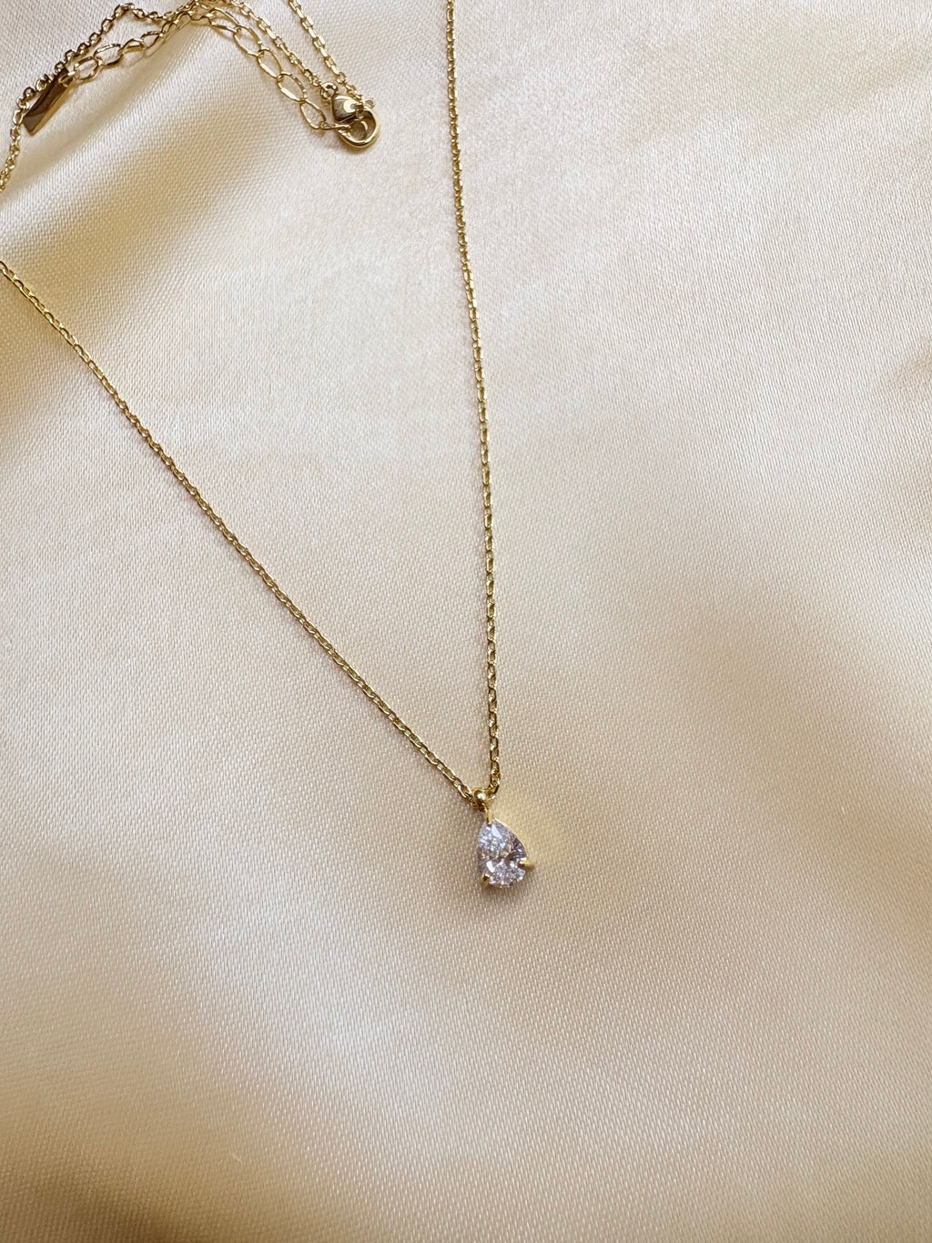 Classic Single Diamond Pendant Necklace