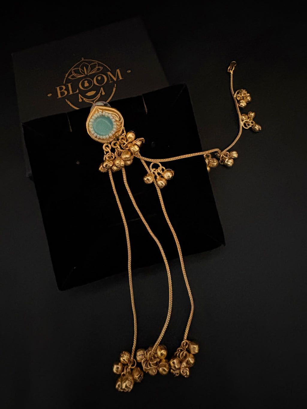 Earrings with Long Ghungroo Tassels