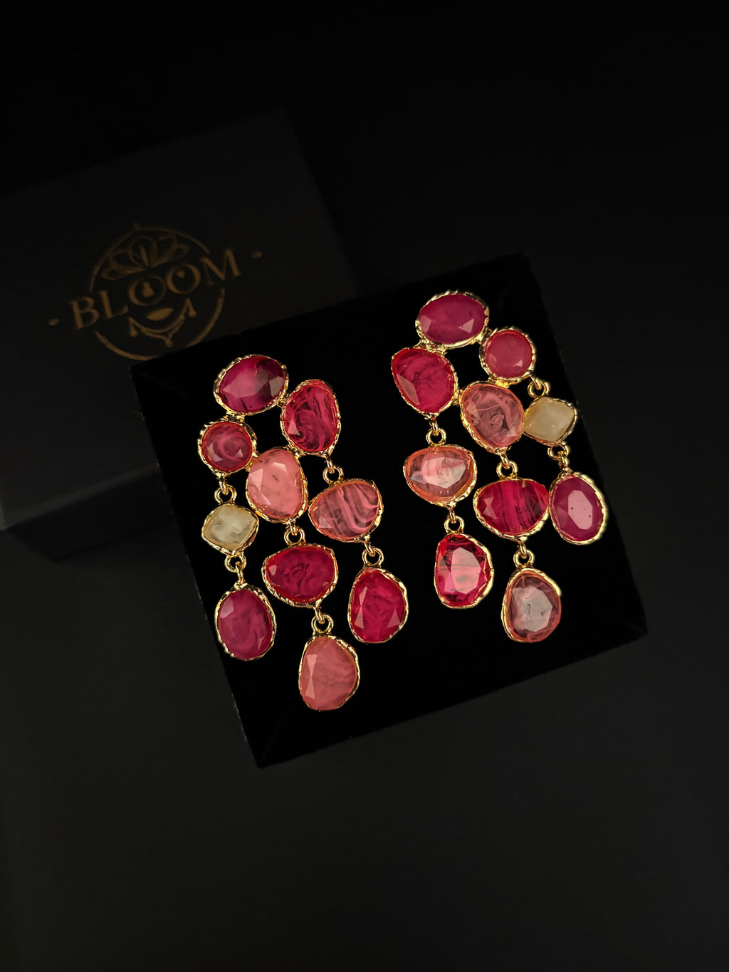 Crimson Cascade Earrings