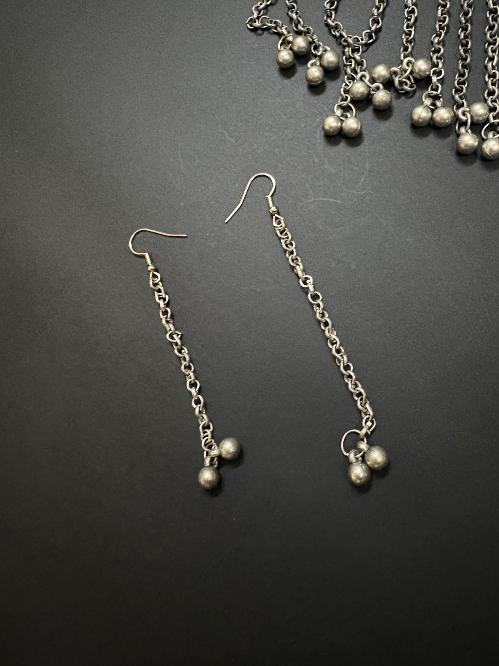 Boho Style Ring Choker with Dangler Earring