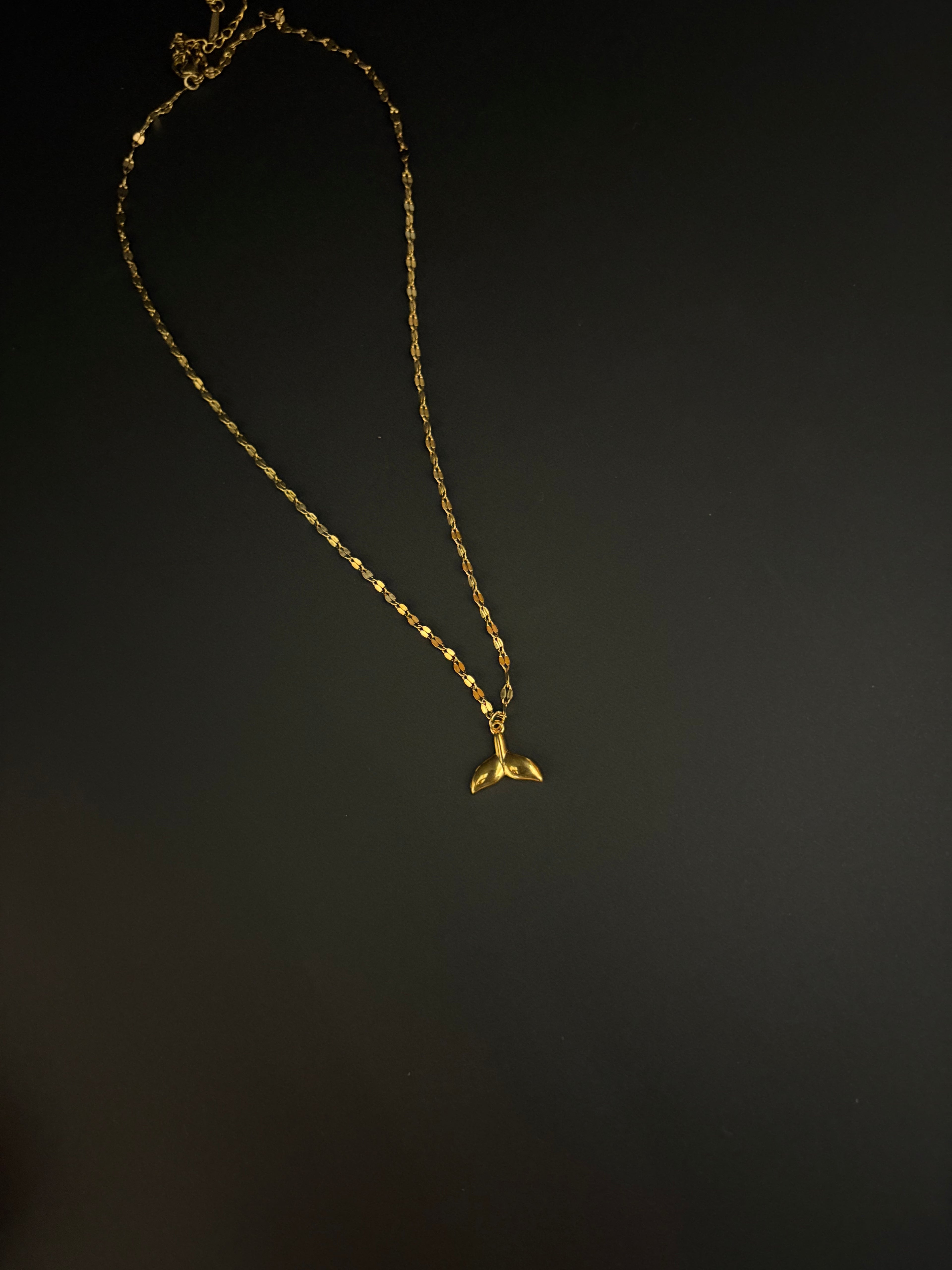Mermaid Tail Gold Necklace