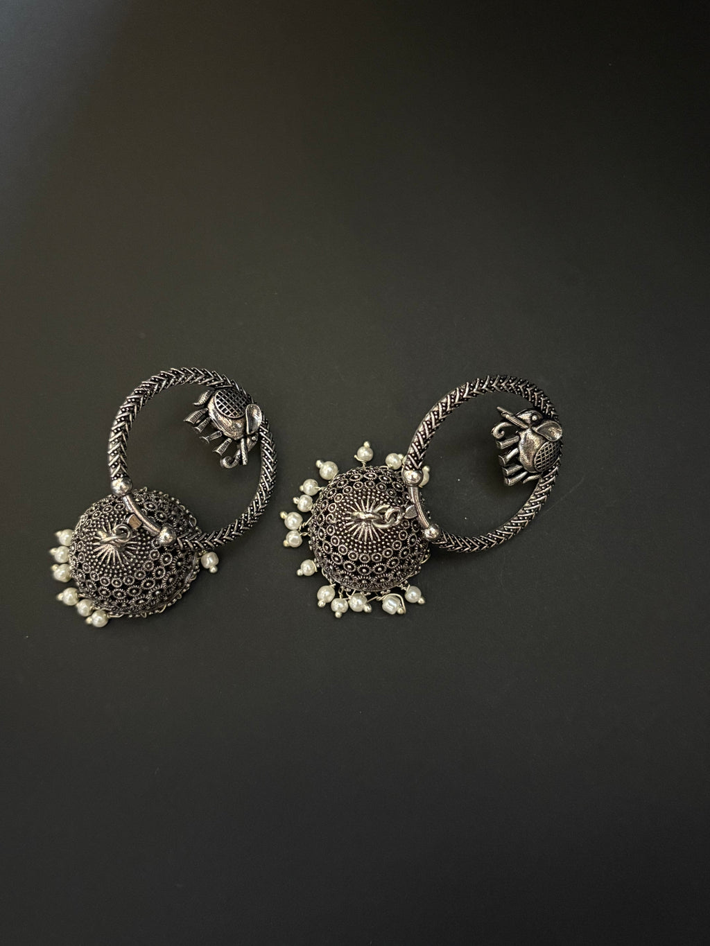 Traditional Elephant Hoop Jhumkas