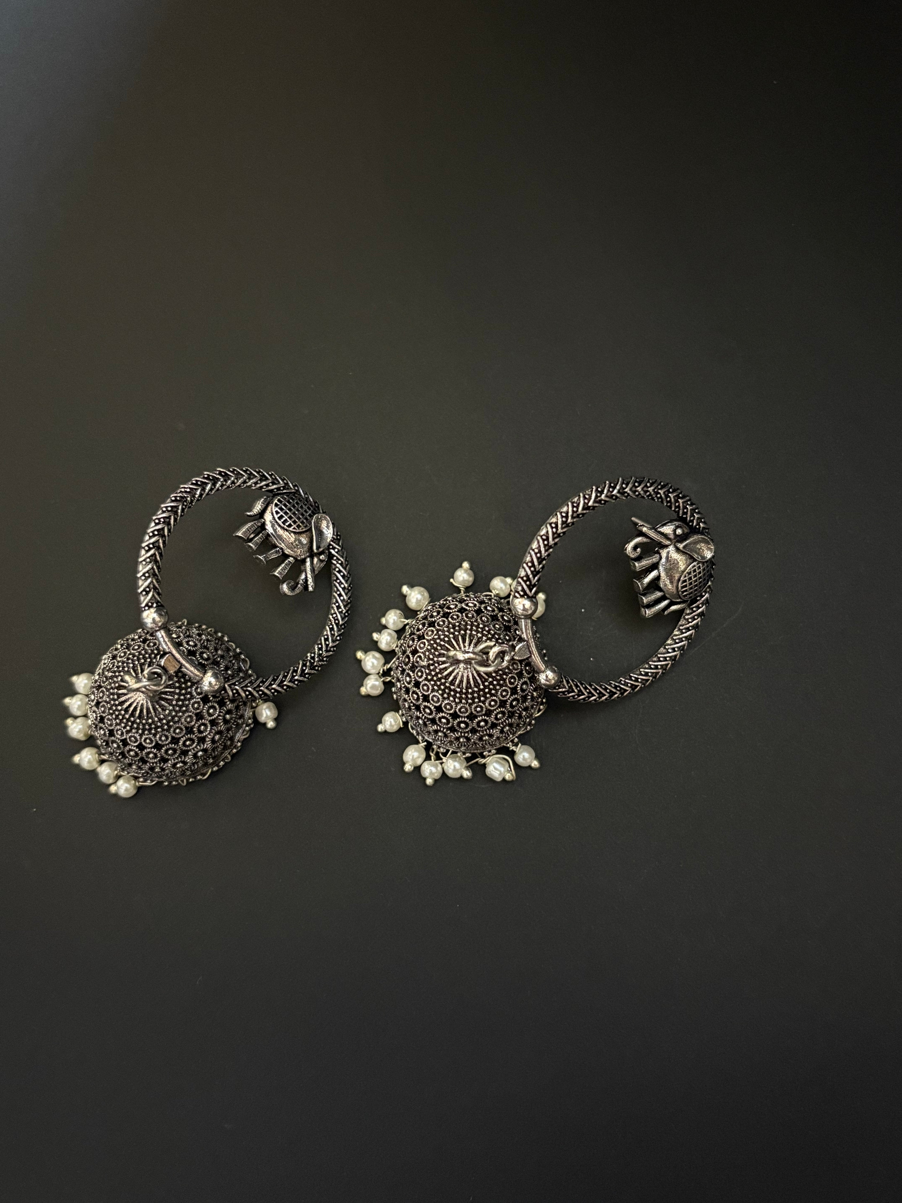 Traditional Elephant Hoop Jhumkas