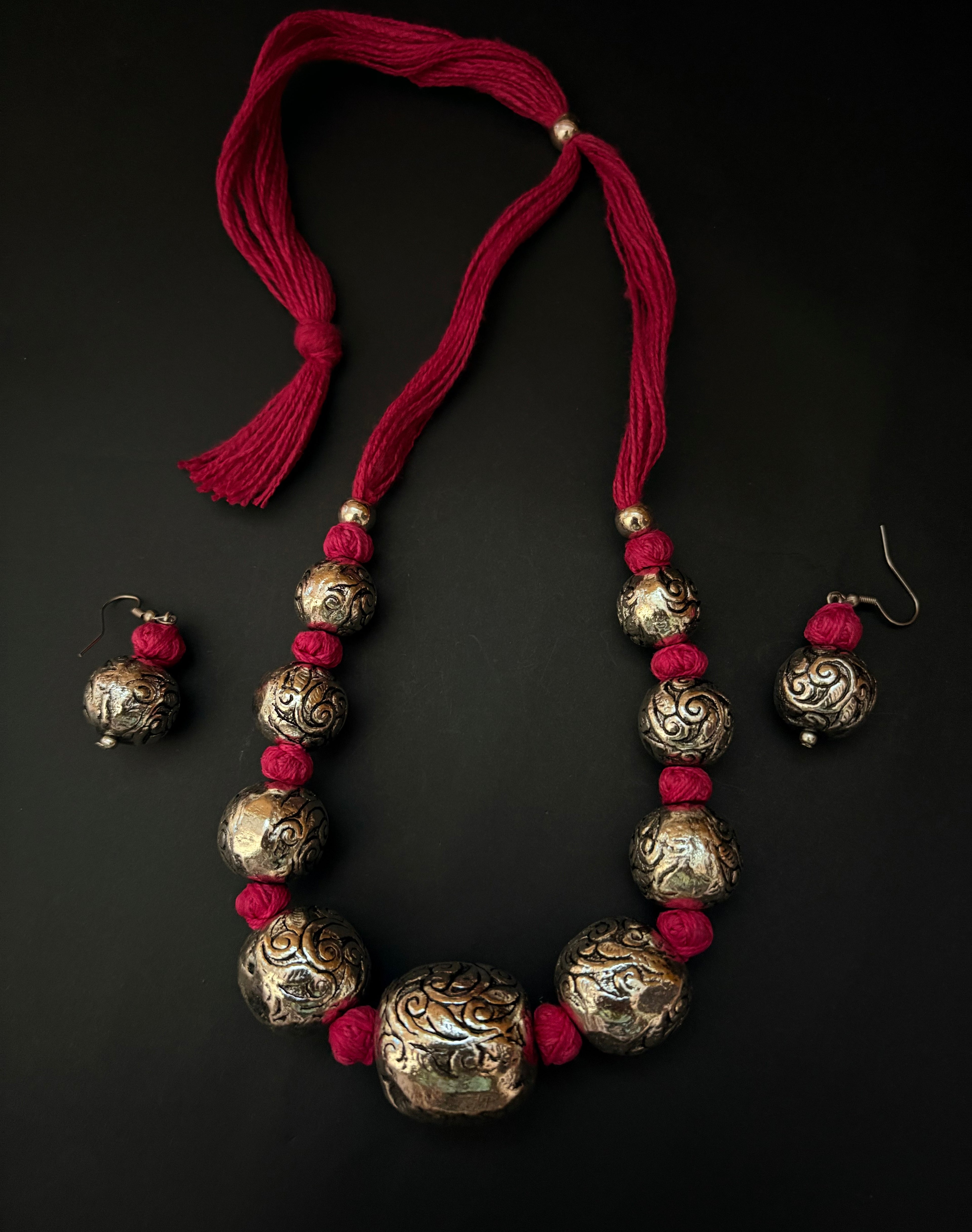 Indira Oxidised Necklace