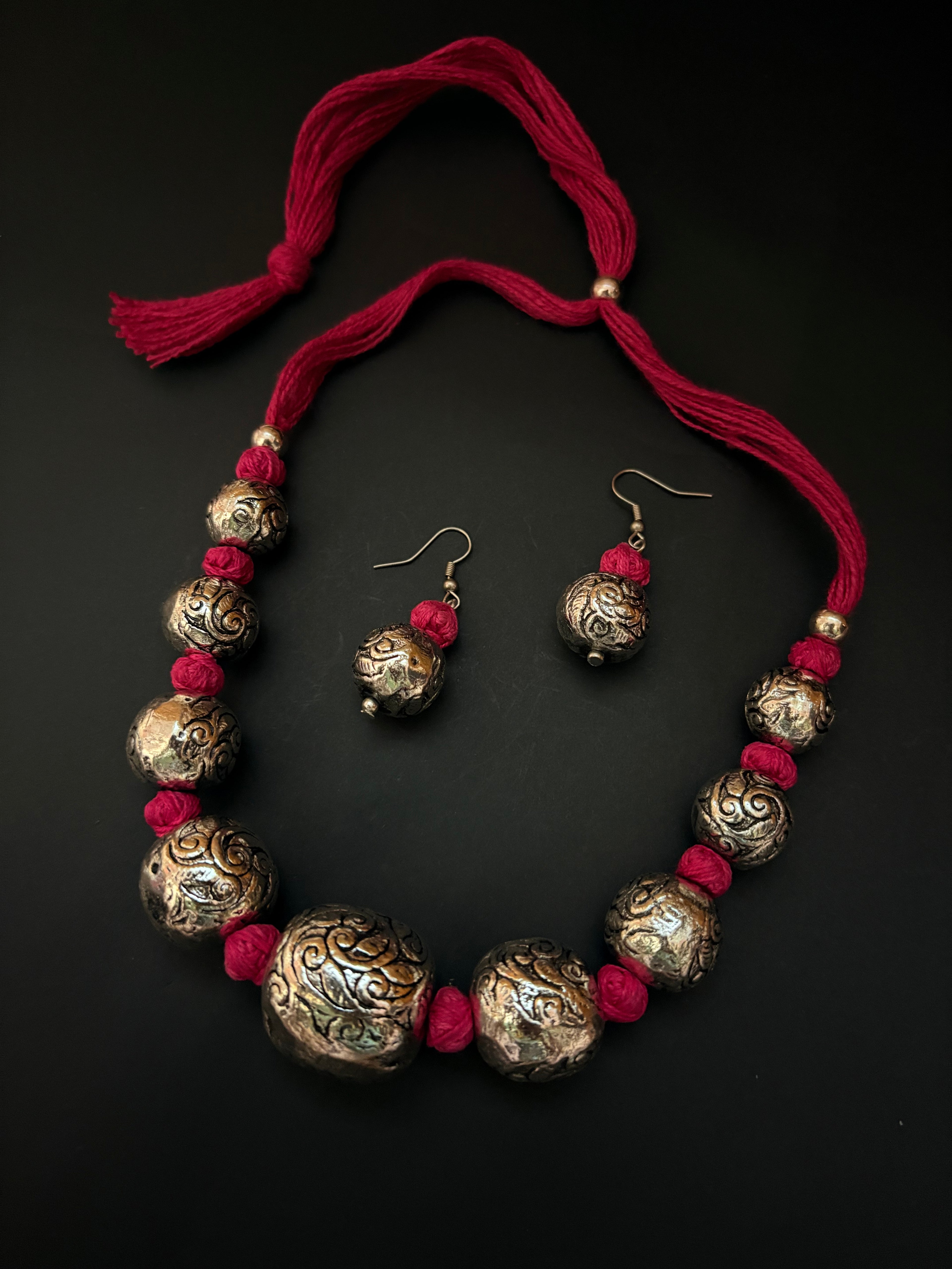 Indira Oxidised Necklace