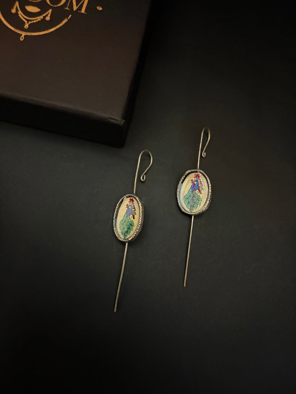 Dancing Peacock Miniature Earrings