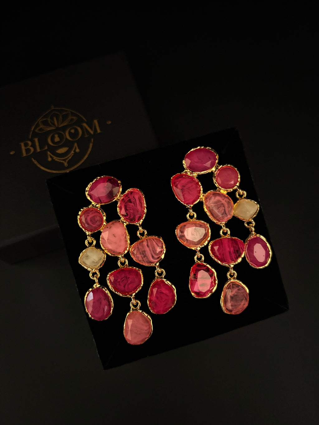 Crimson Cascade Earrings