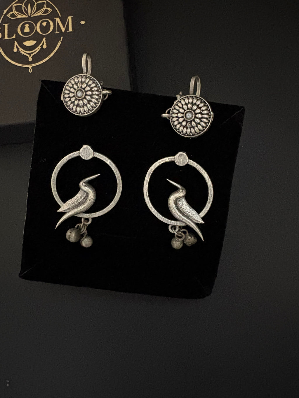 Antique Bird Design with Earring Cuff