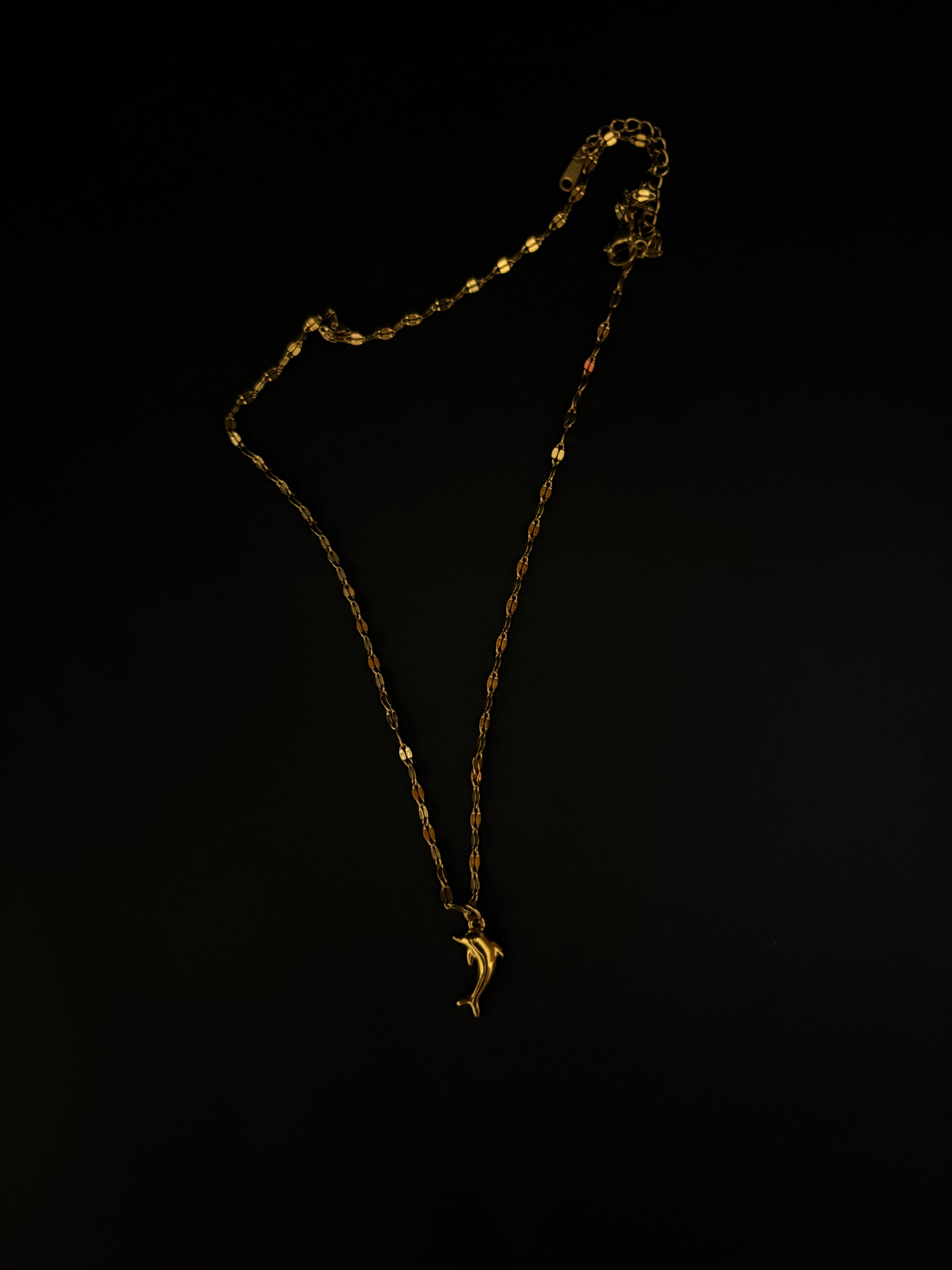 Minimalist Gold Dolphin Chain