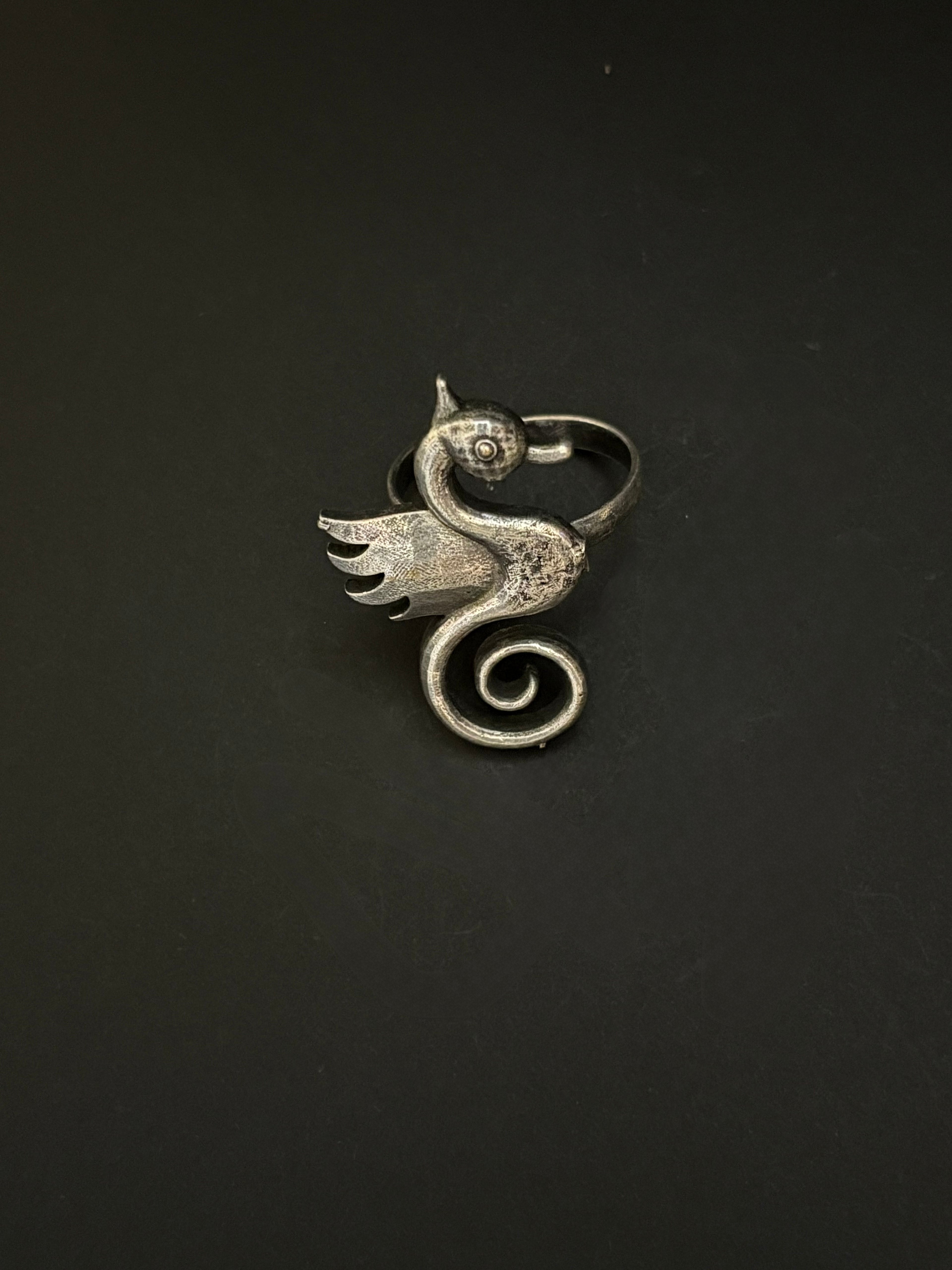 Vintage Swan Statement Ring