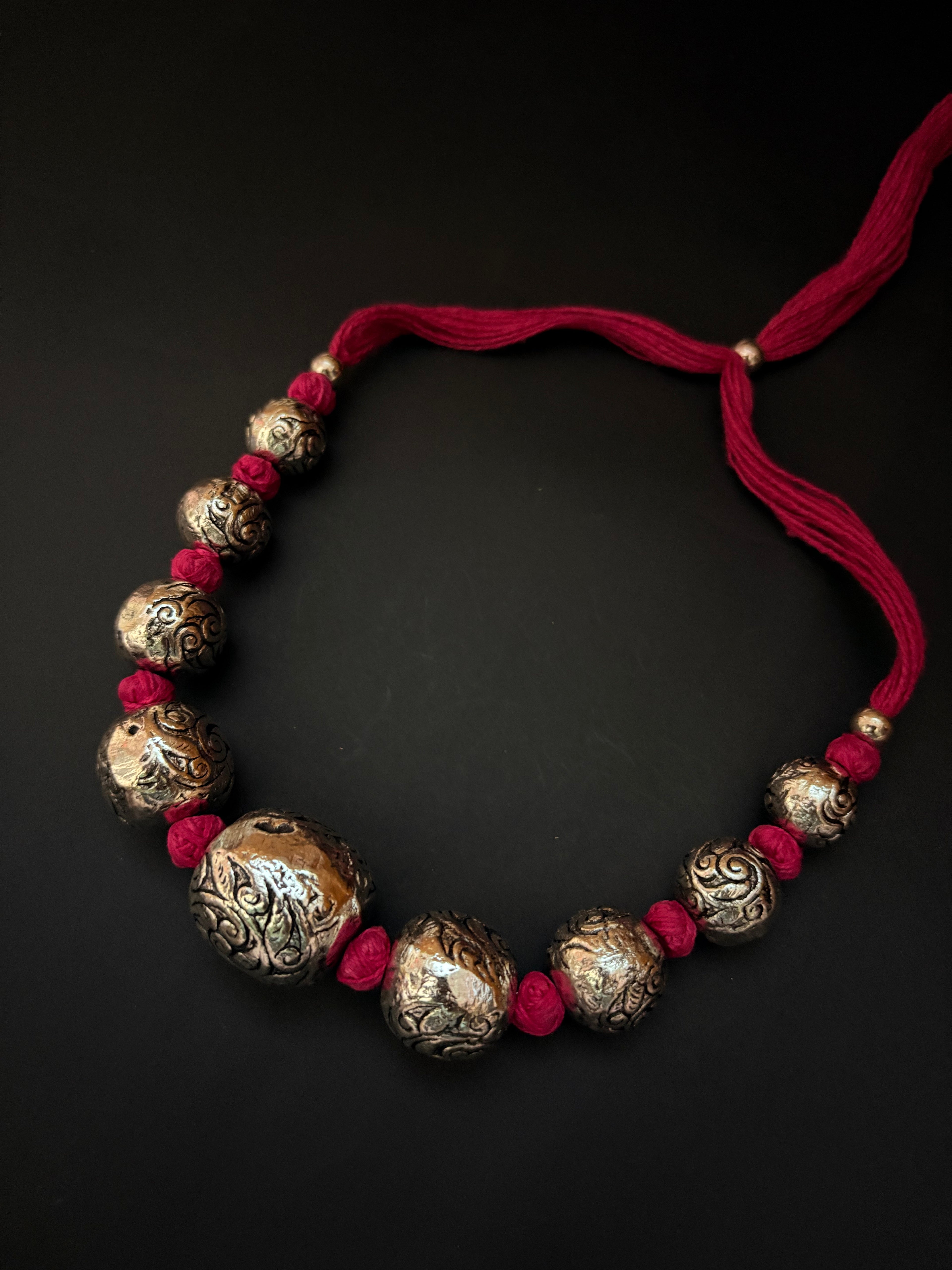 Indira Oxidised Necklace