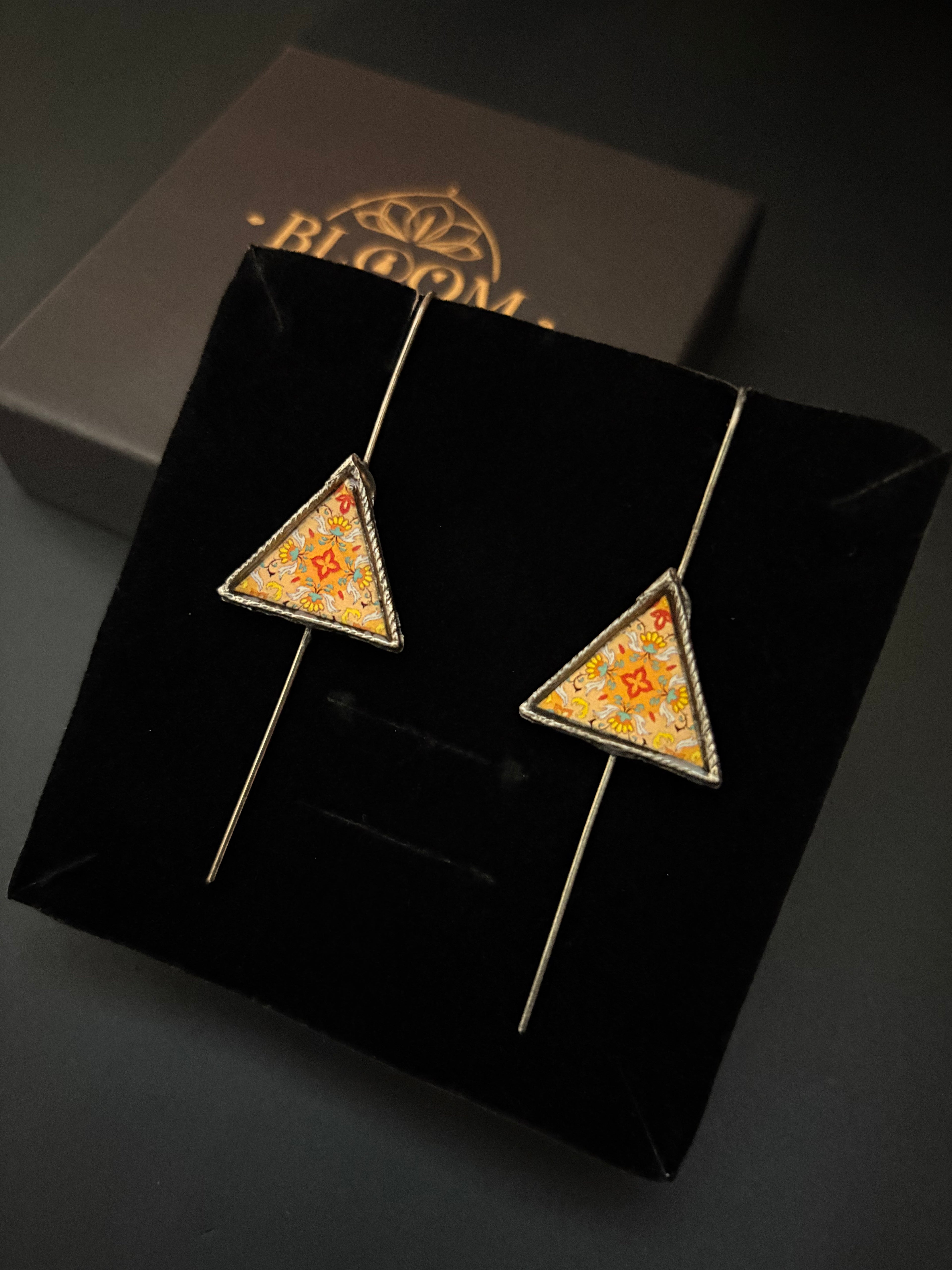 The Triangular Miniature Stick Earrings