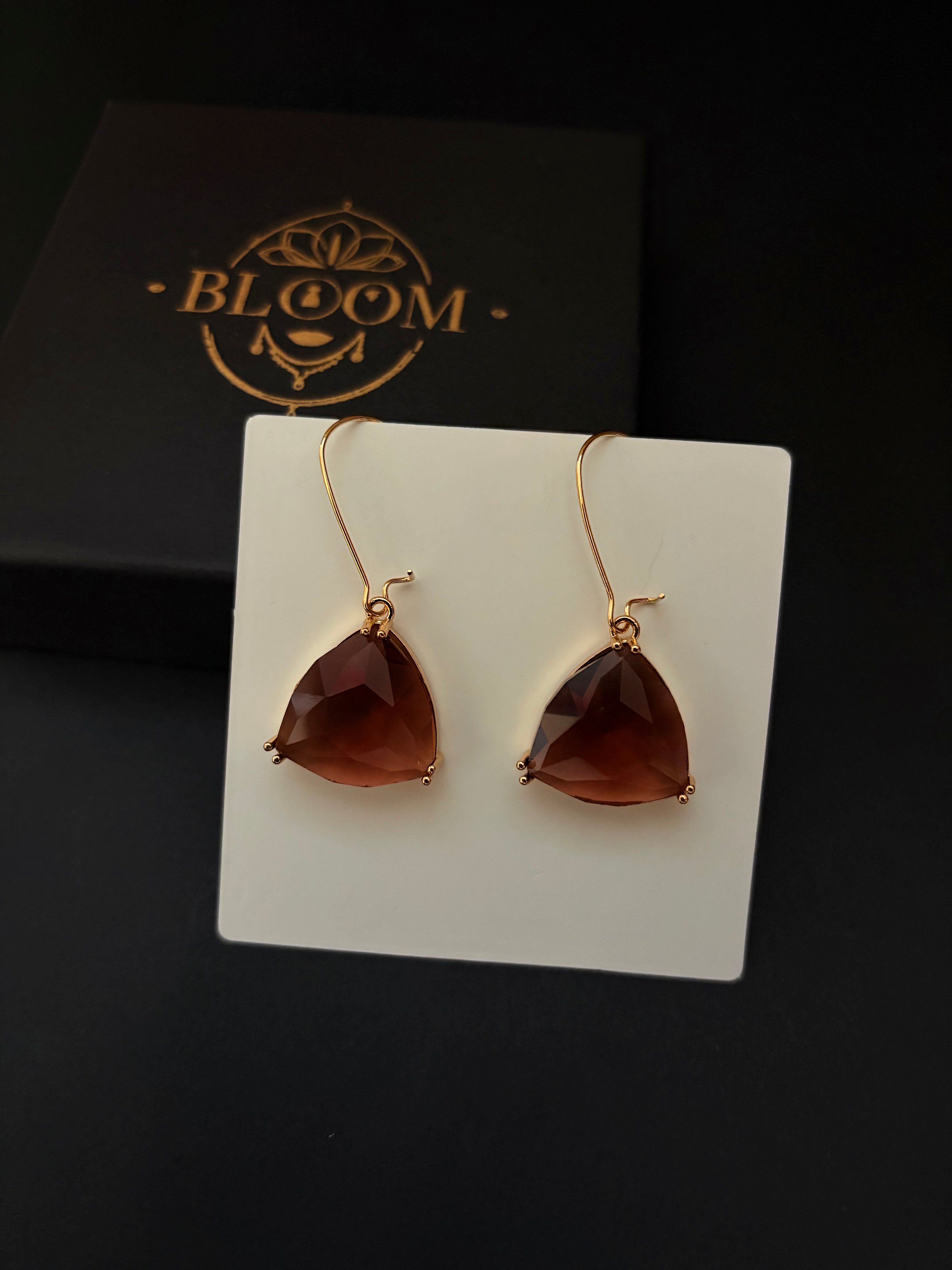 Blood Red Dangle Earrings