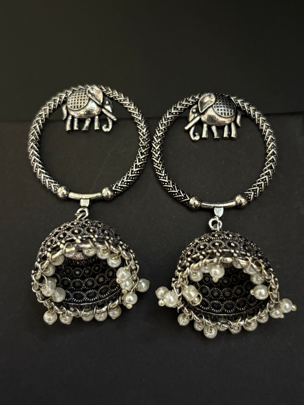 Traditional Elephant Hoop Jhumkas